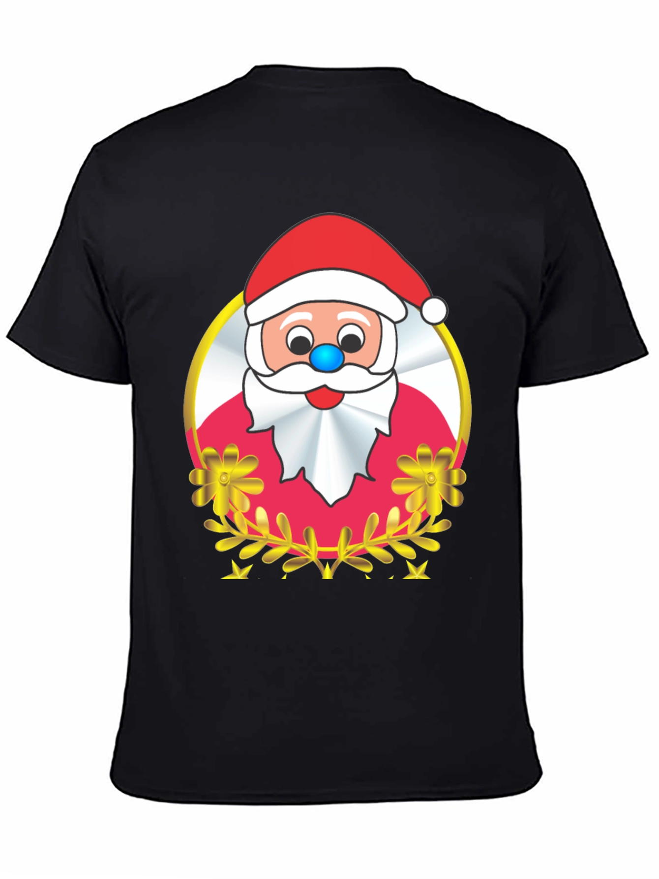 Festive Santa Graphic Tee - Holiday Cheer