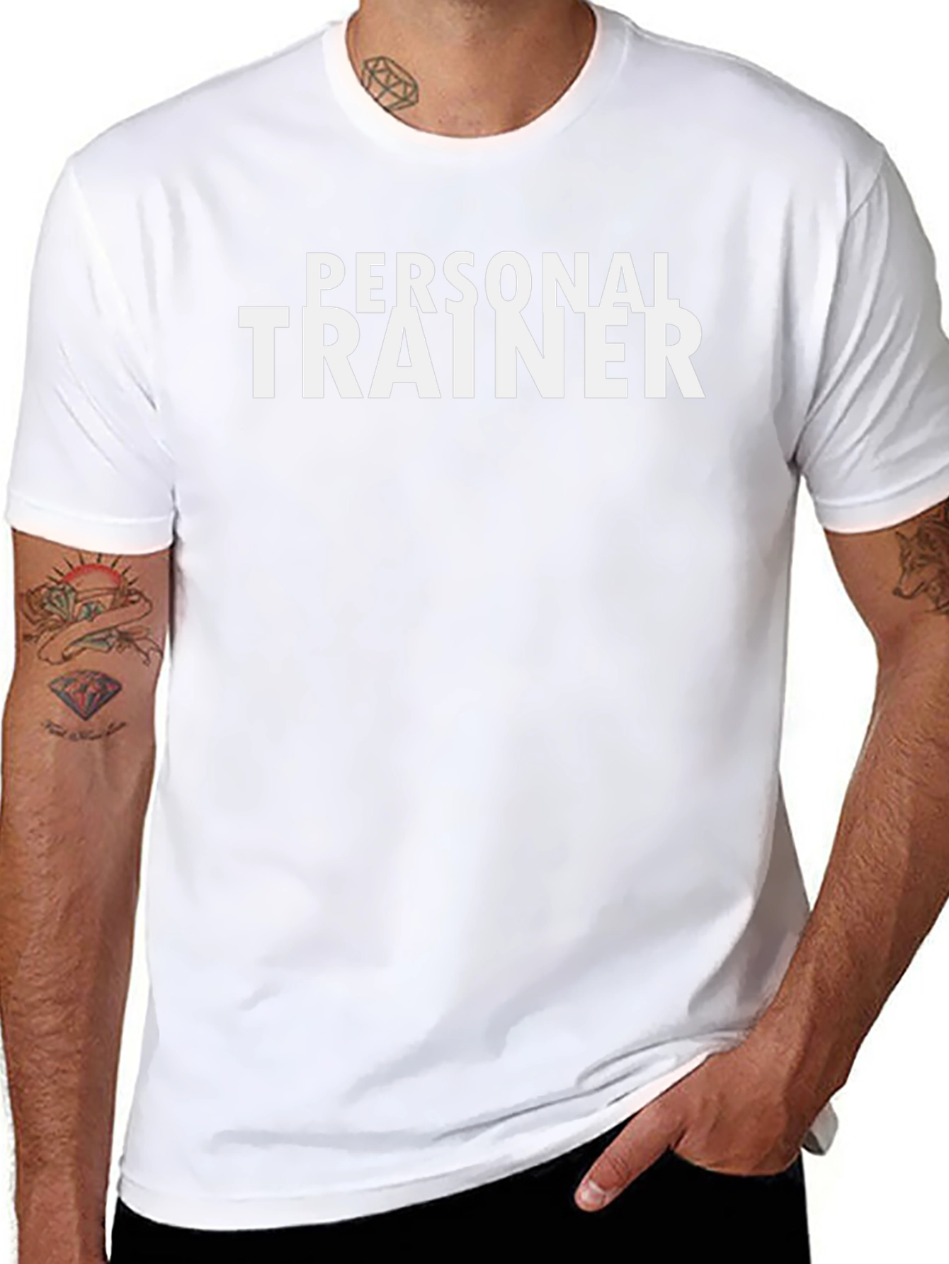Personal Trainer Black Cotton T-Shirt
