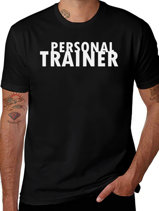 Personal Trainer Black Cotton T-Shirt