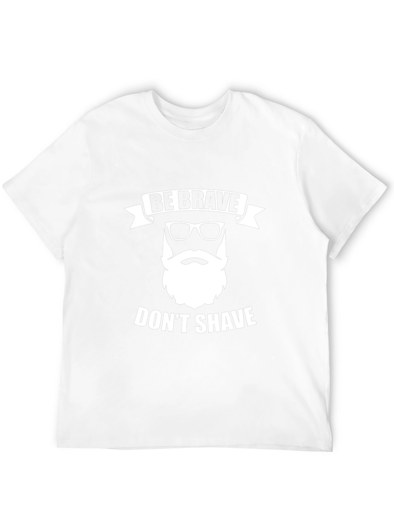 Be Brave Dont Shave Mens Black Graphic Tee
