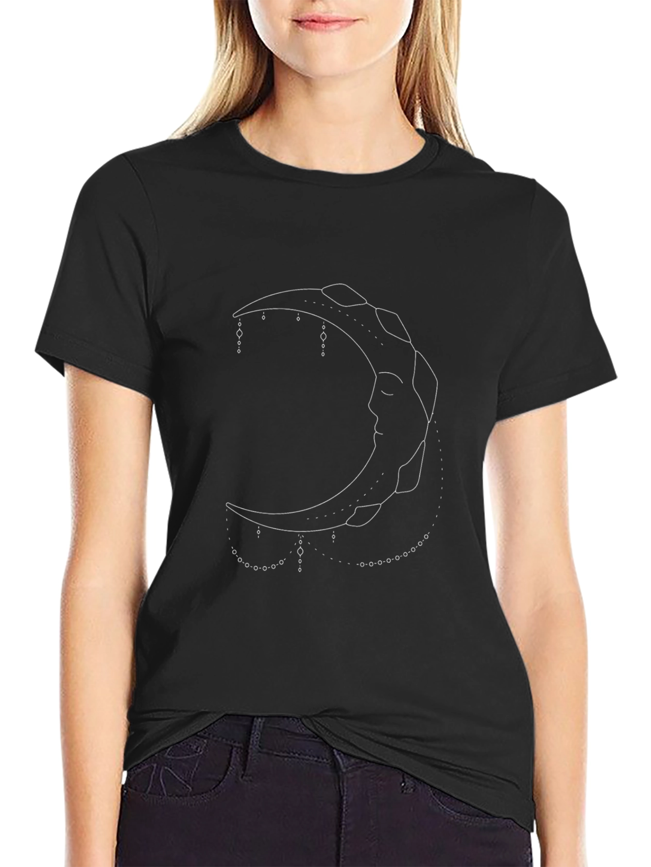 Mystic Moon Graphic T-Shirt - Black