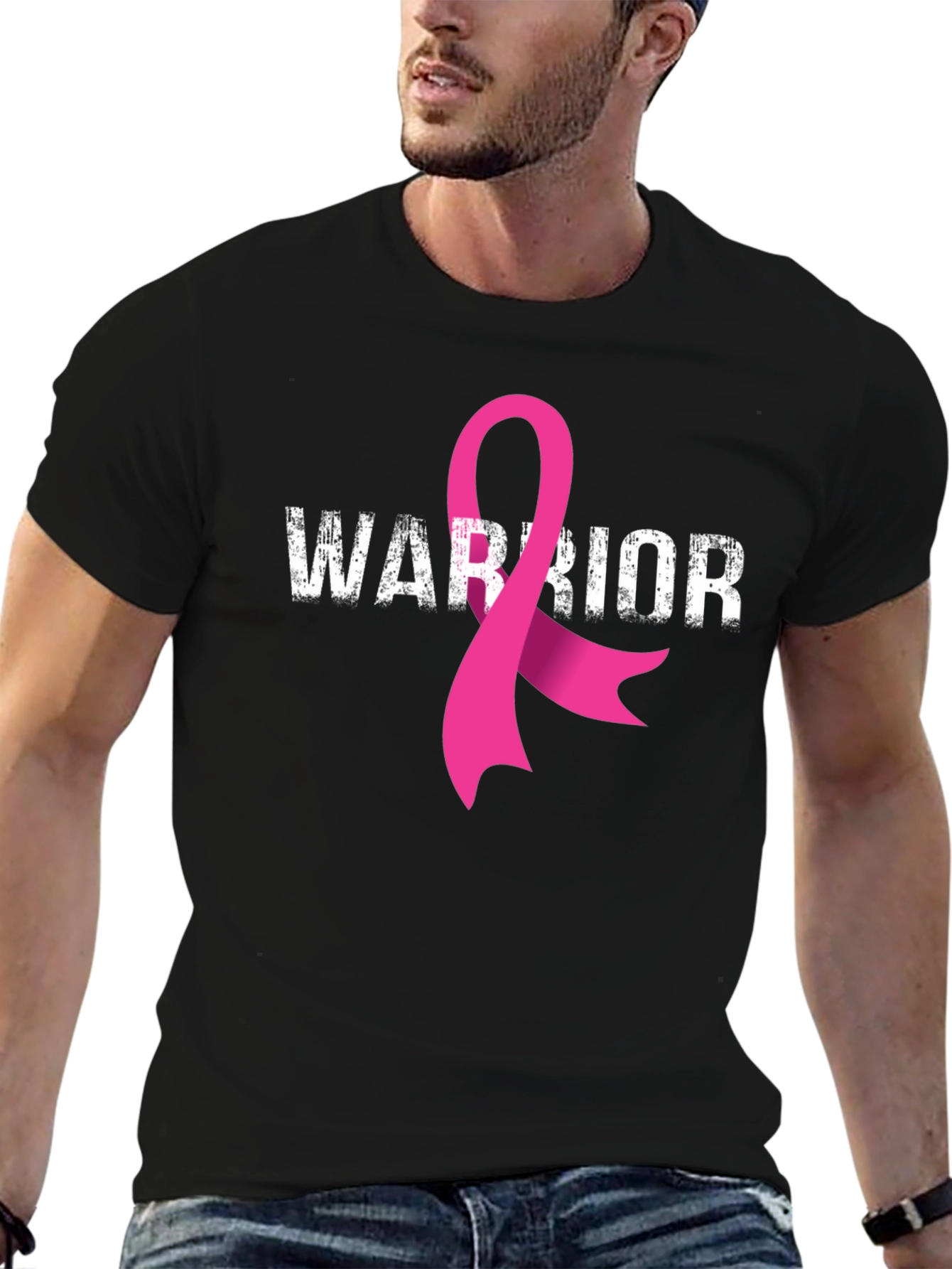 Warrior Breast Cancer Awareness Ribbon T-Shirt