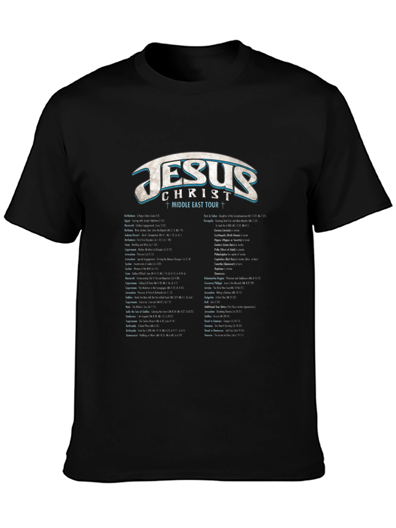 Jesus Middle East Tour Graphic T-Shirt