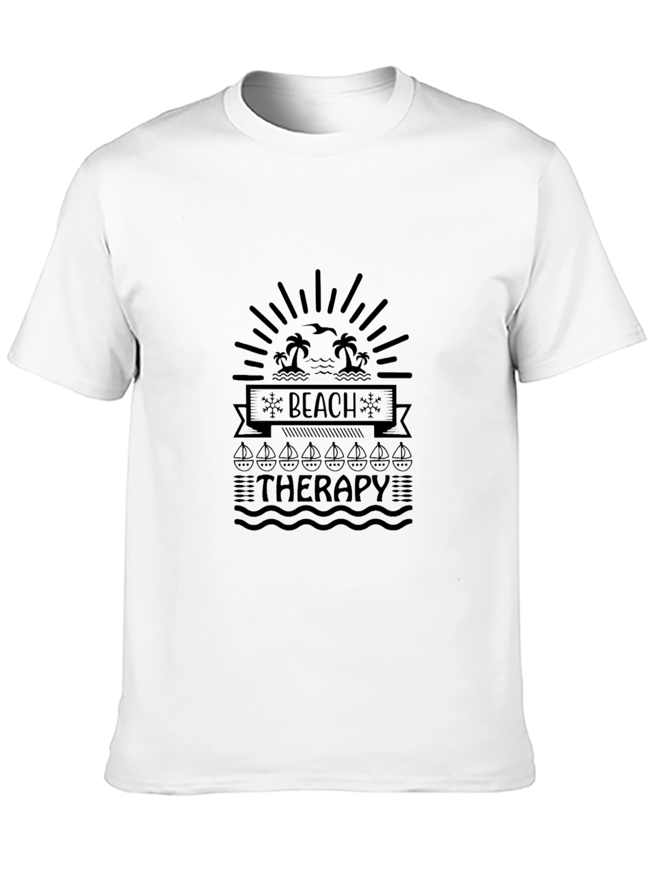 Beach Therapy Graphic Tee - Coastal Relaxation
