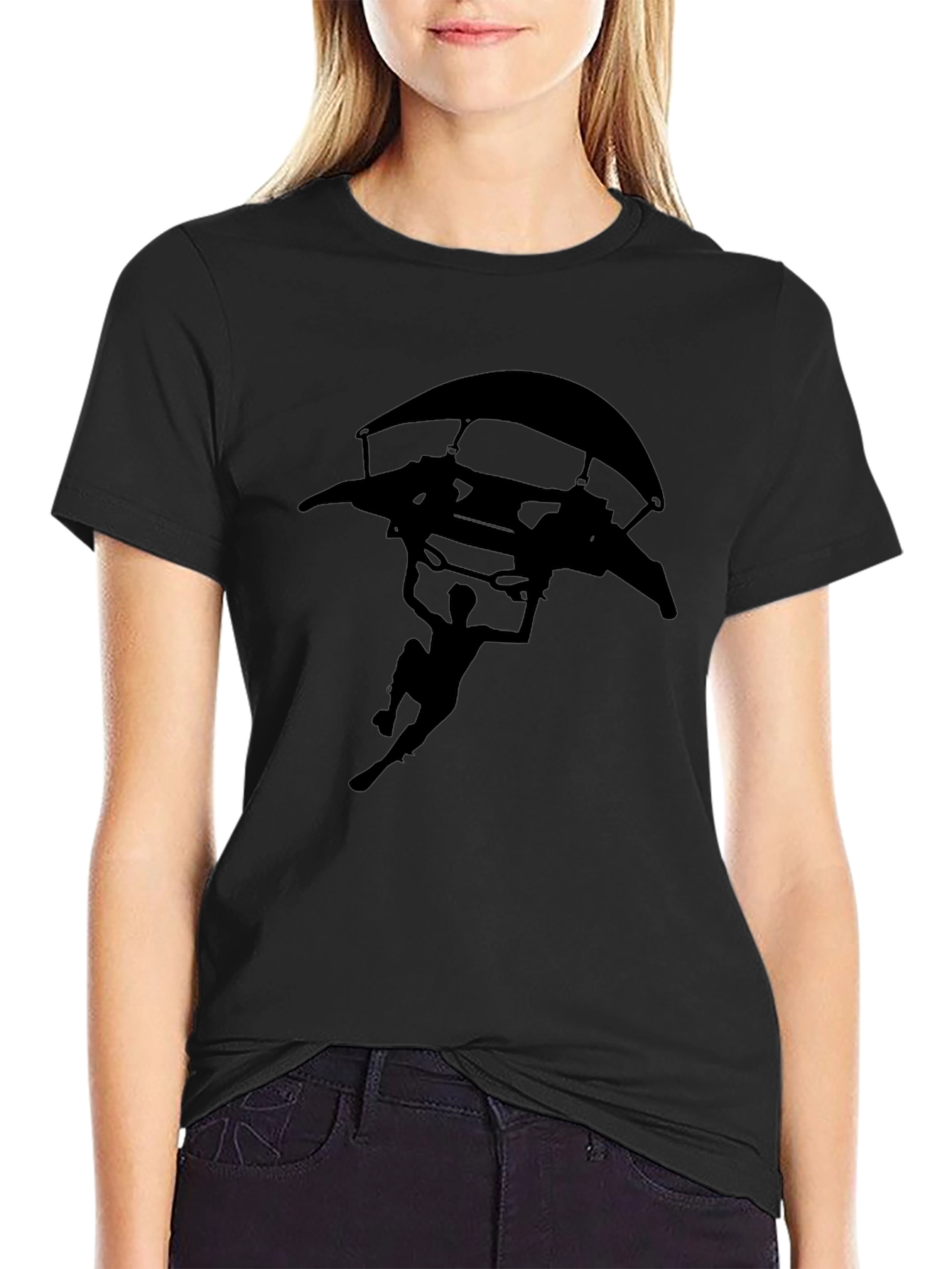 Black Silhouette Hang Glider T-Shirt