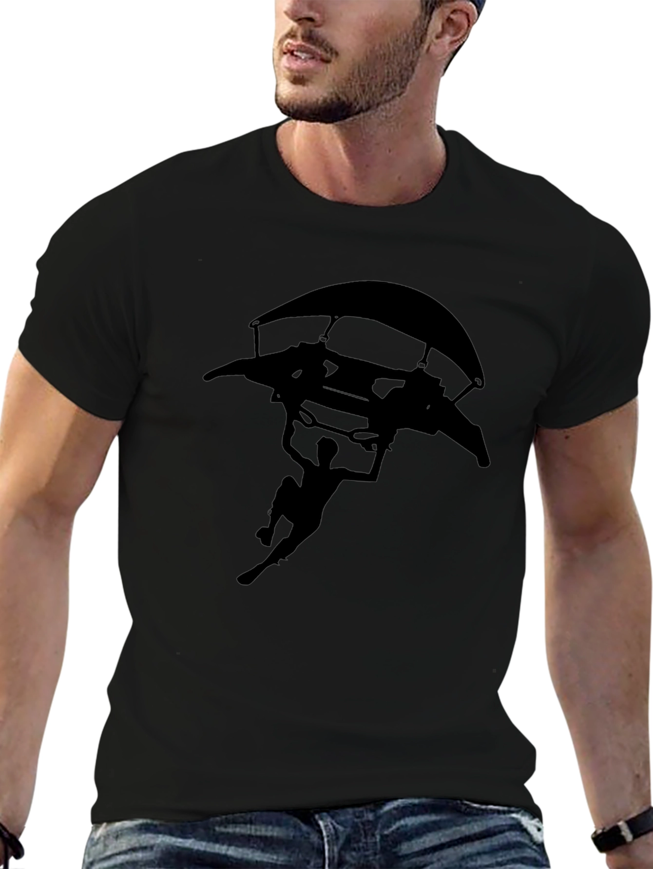 Black Silhouette Hang Glider T-Shirt