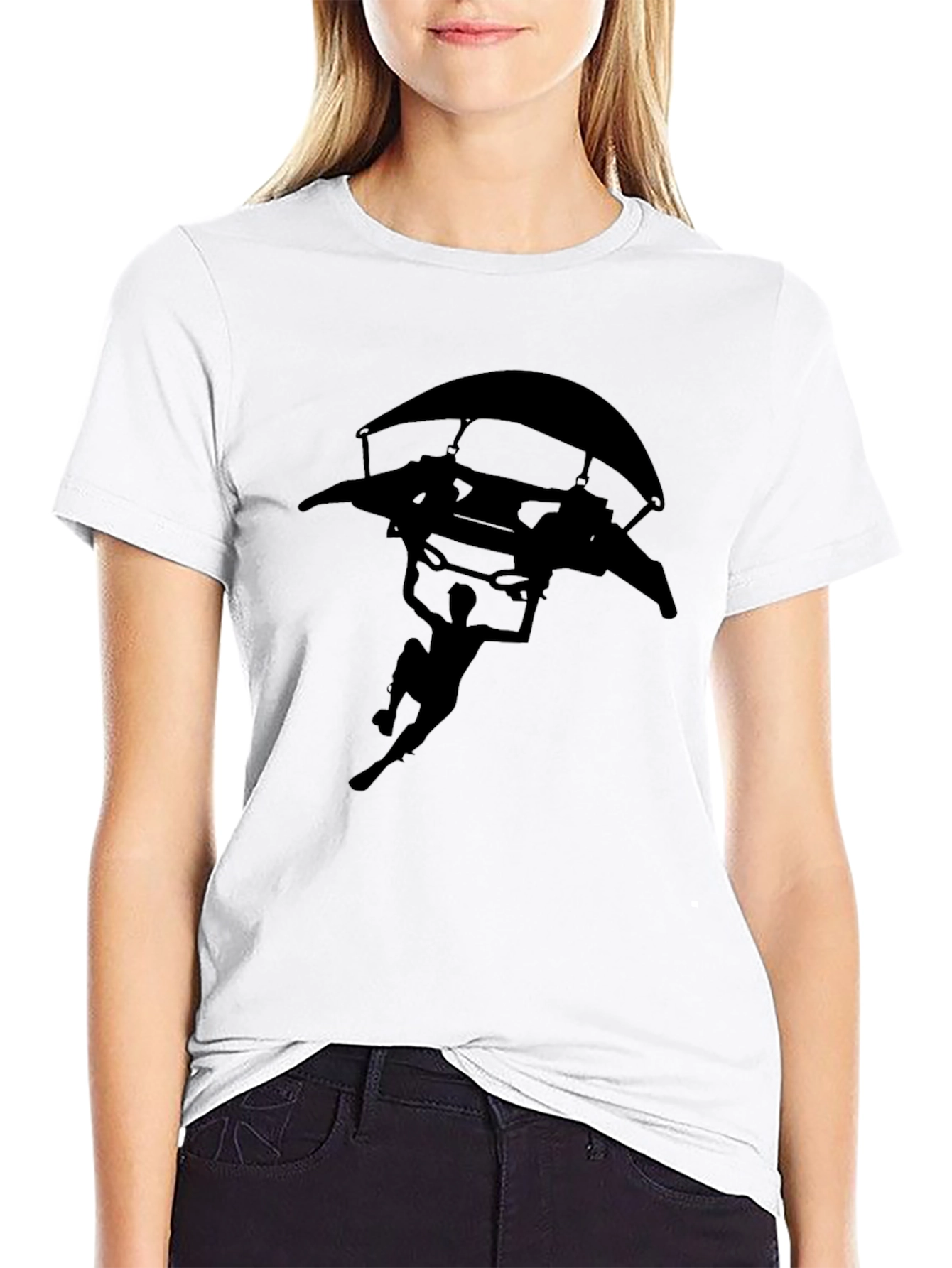 Black Silhouette Hang Glider T-Shirt