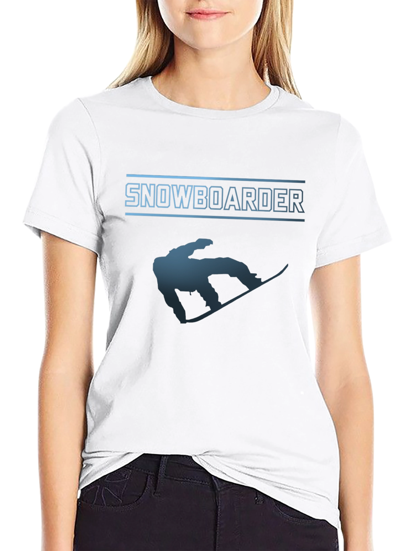 Snowboarder Graphic T-Shirt - Black