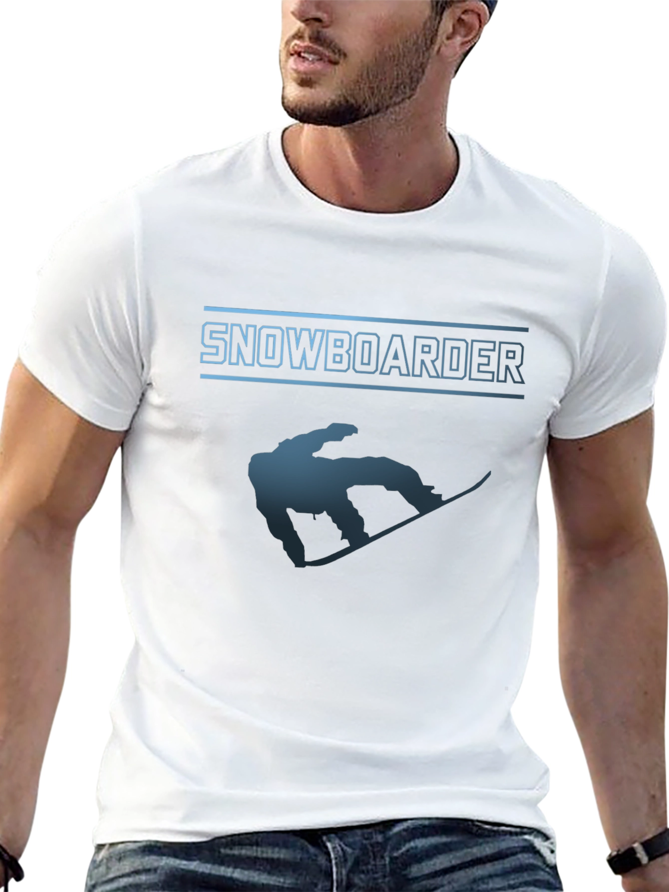 Snowboarder Graphic T-Shirt - Black