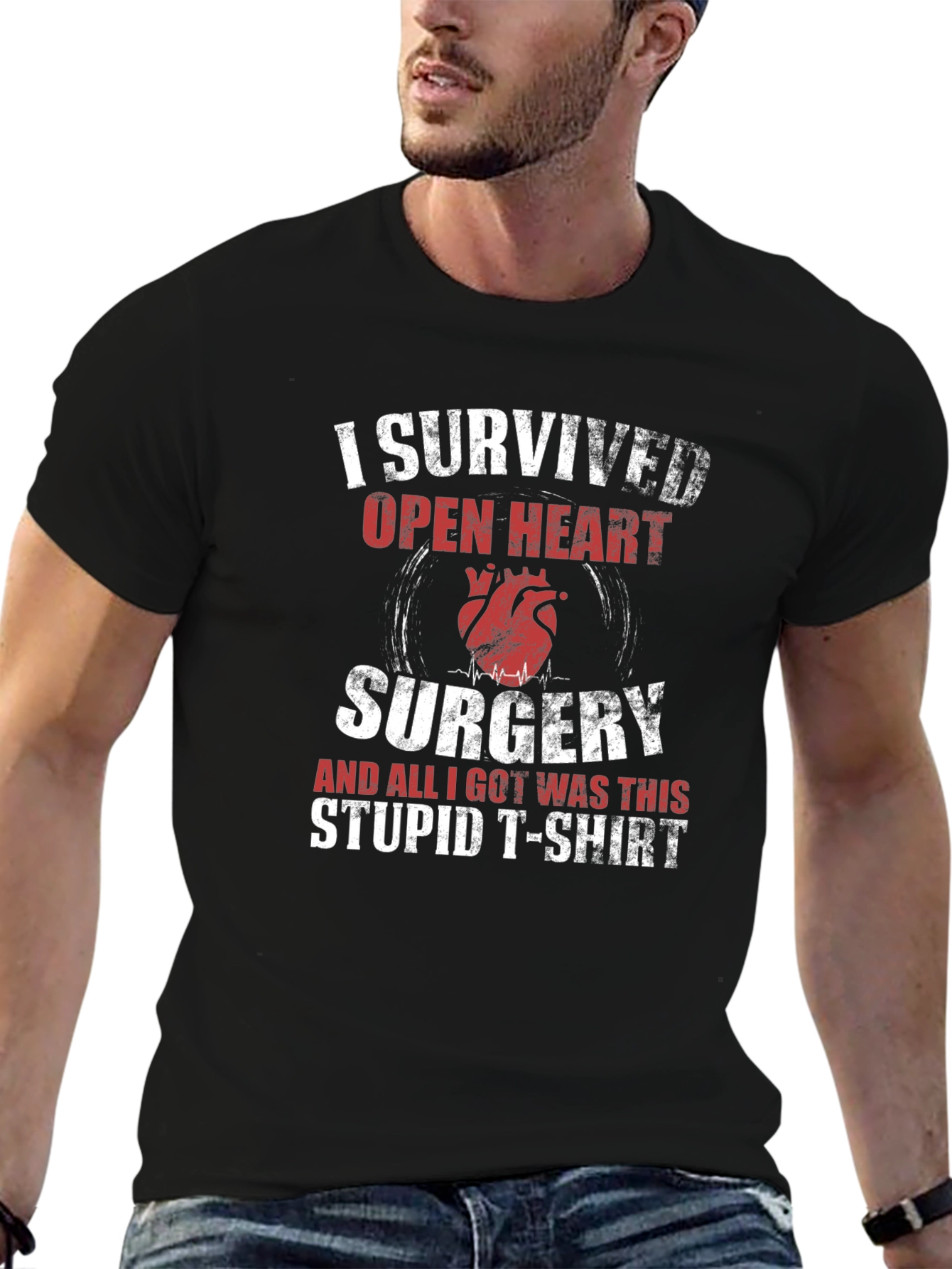 I Survived Open Heart Surgery Graphic T-Shirt