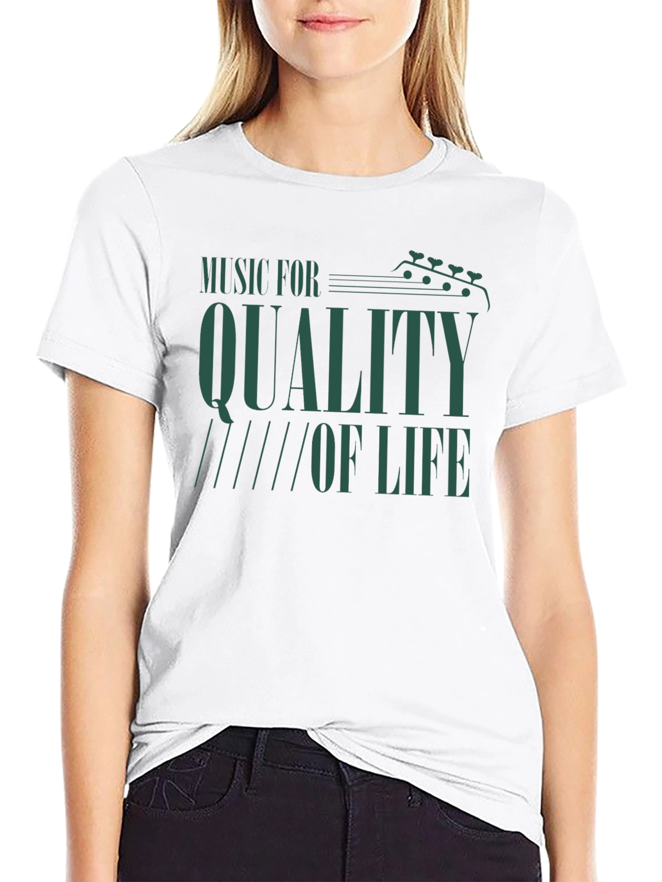 Music For Quality of Life Black T-Shirt