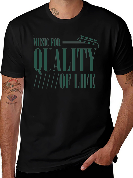 Music For Quality of Life Black T-Shirt