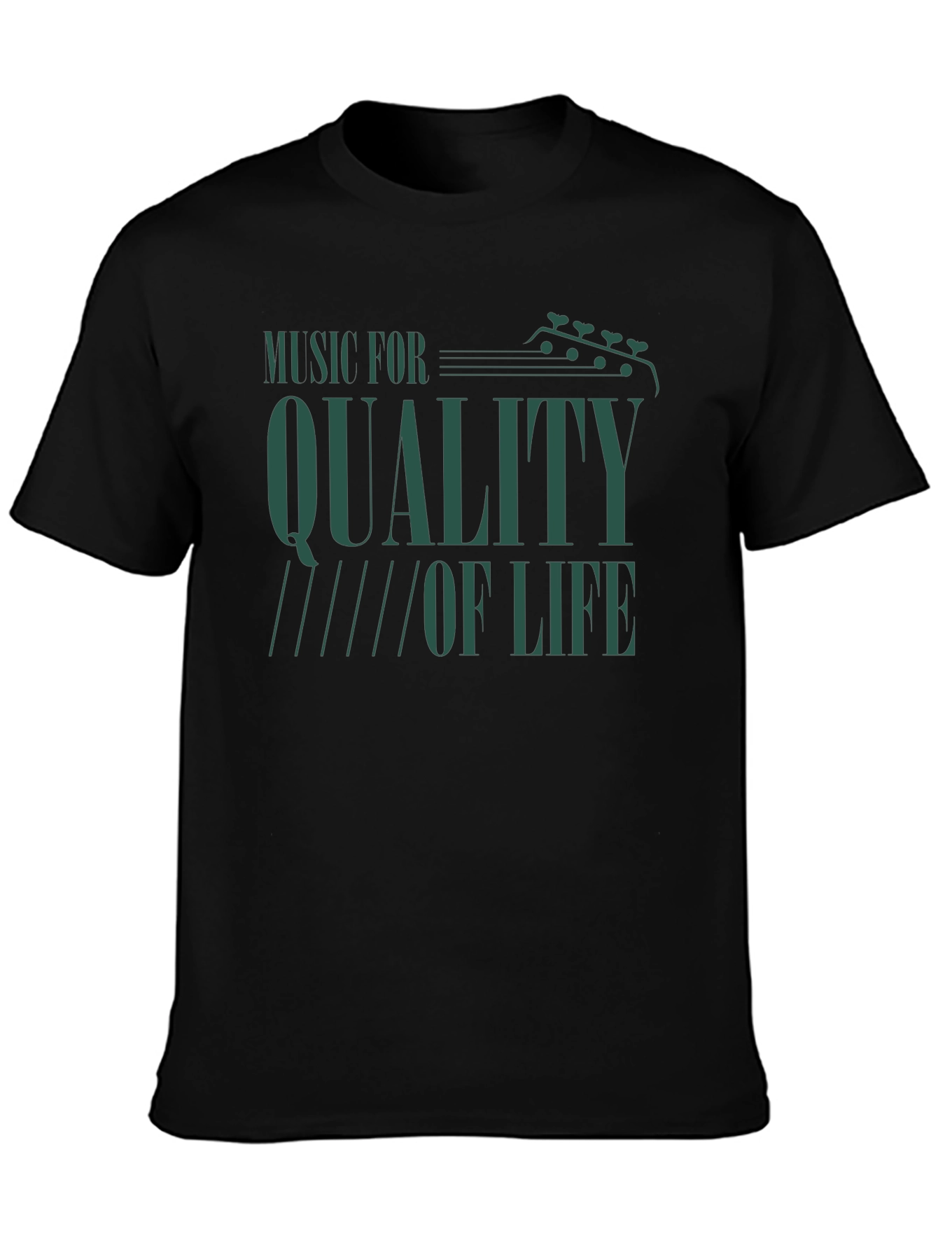 Music For Quality of Life Black T-Shirt