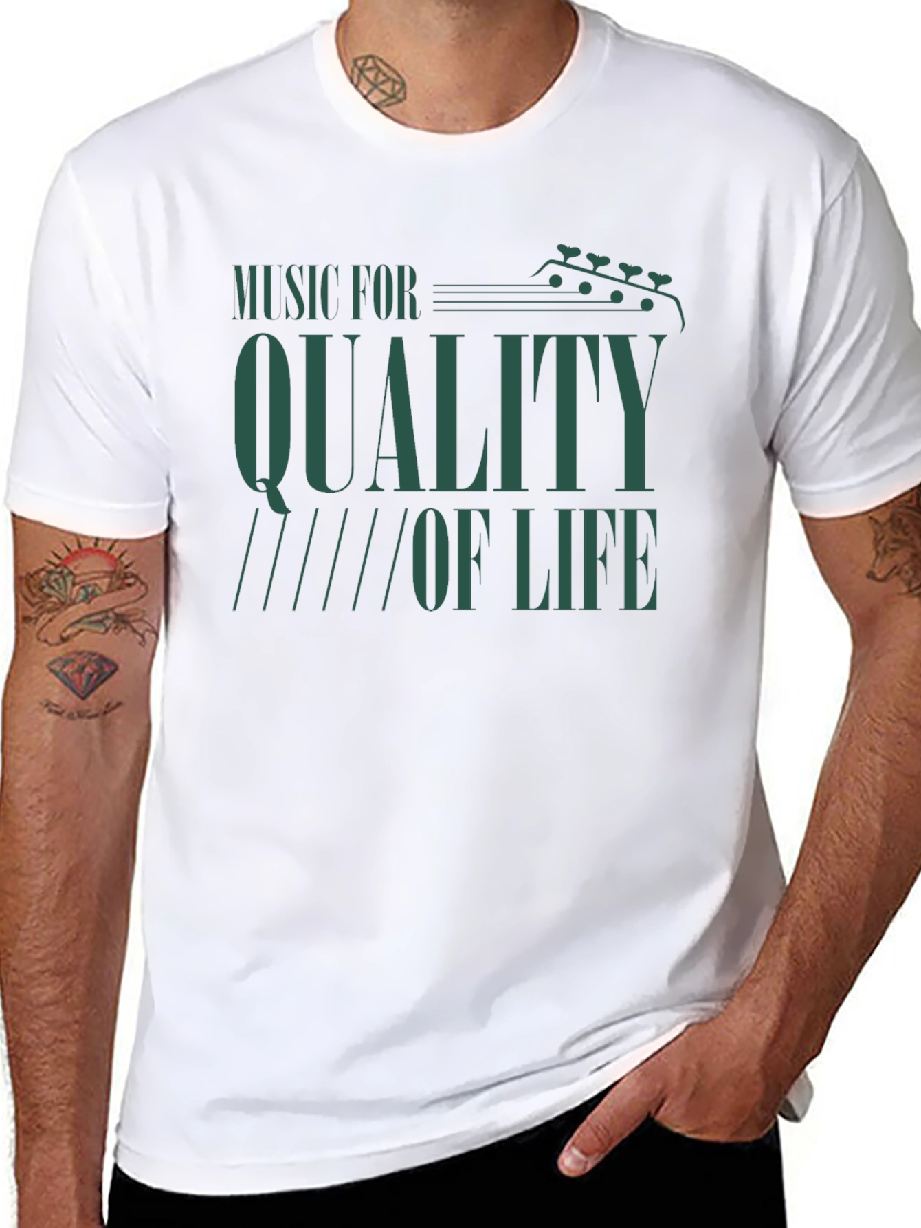 Music For Quality of Life Black T-Shirt