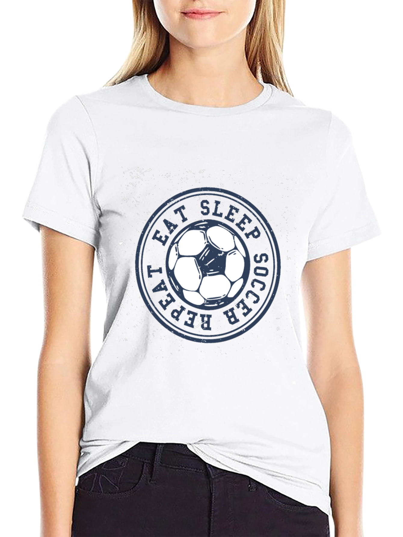 Eat Sleep Soccer Repeat Black T-Shirt