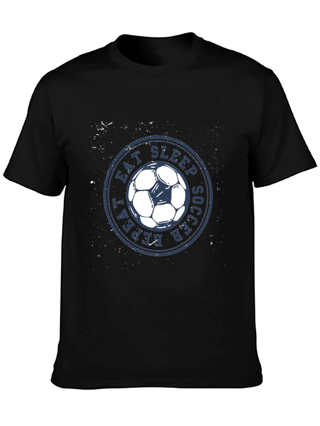 Eat Sleep Soccer Repeat Black T-Shirt