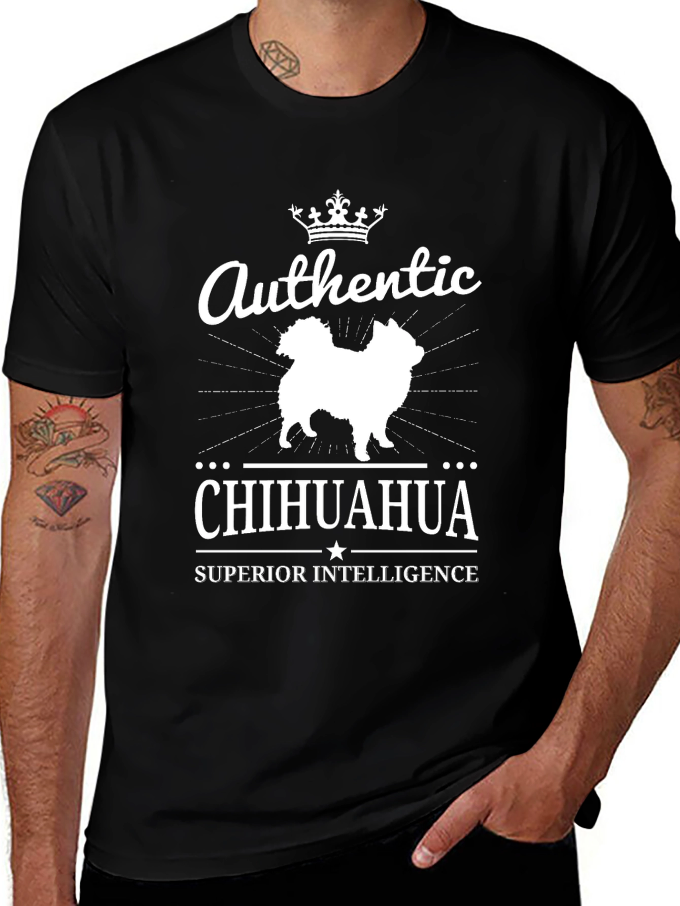 Authentic Chihuahua Superior Intelligence Graphic Tee