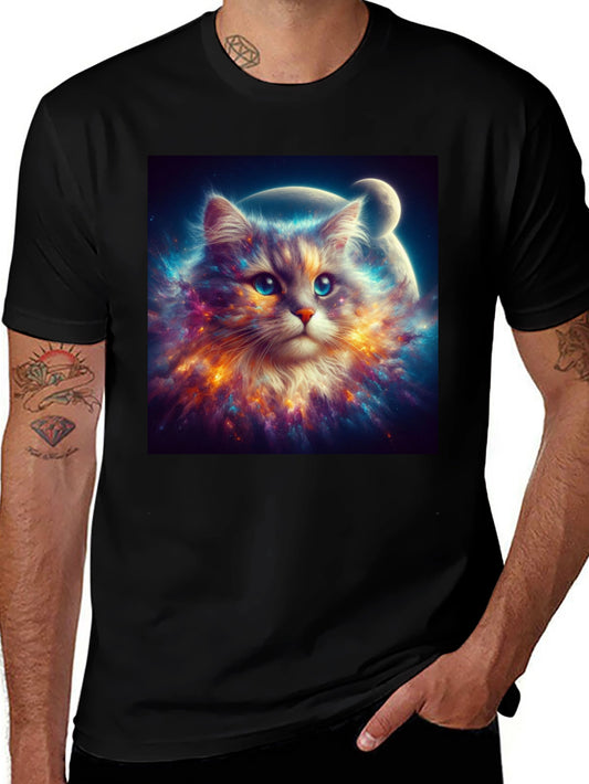 Cosmic Cat T-Shirt - Galaxy Kitten Design