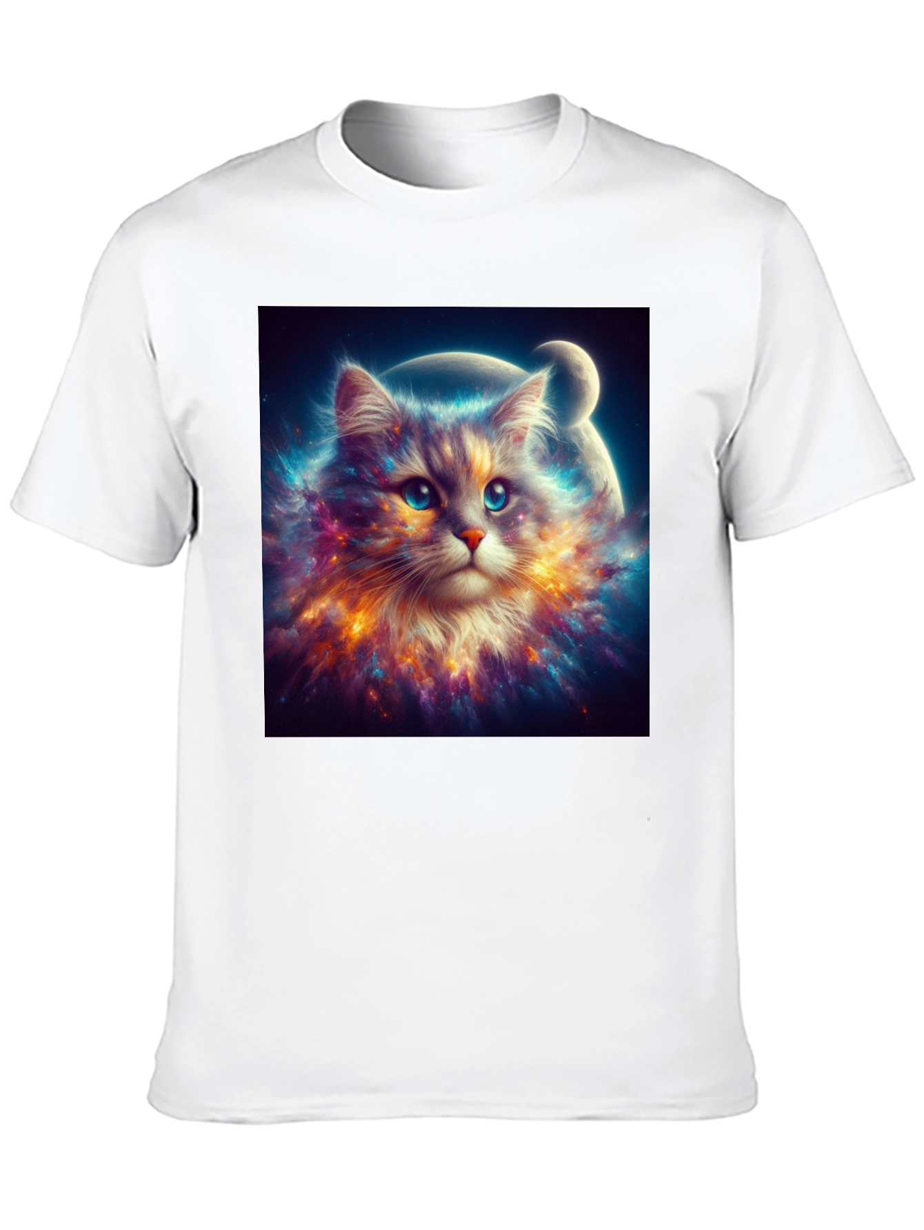 Cosmic Cat T-Shirt - Galaxy Kitten Design
