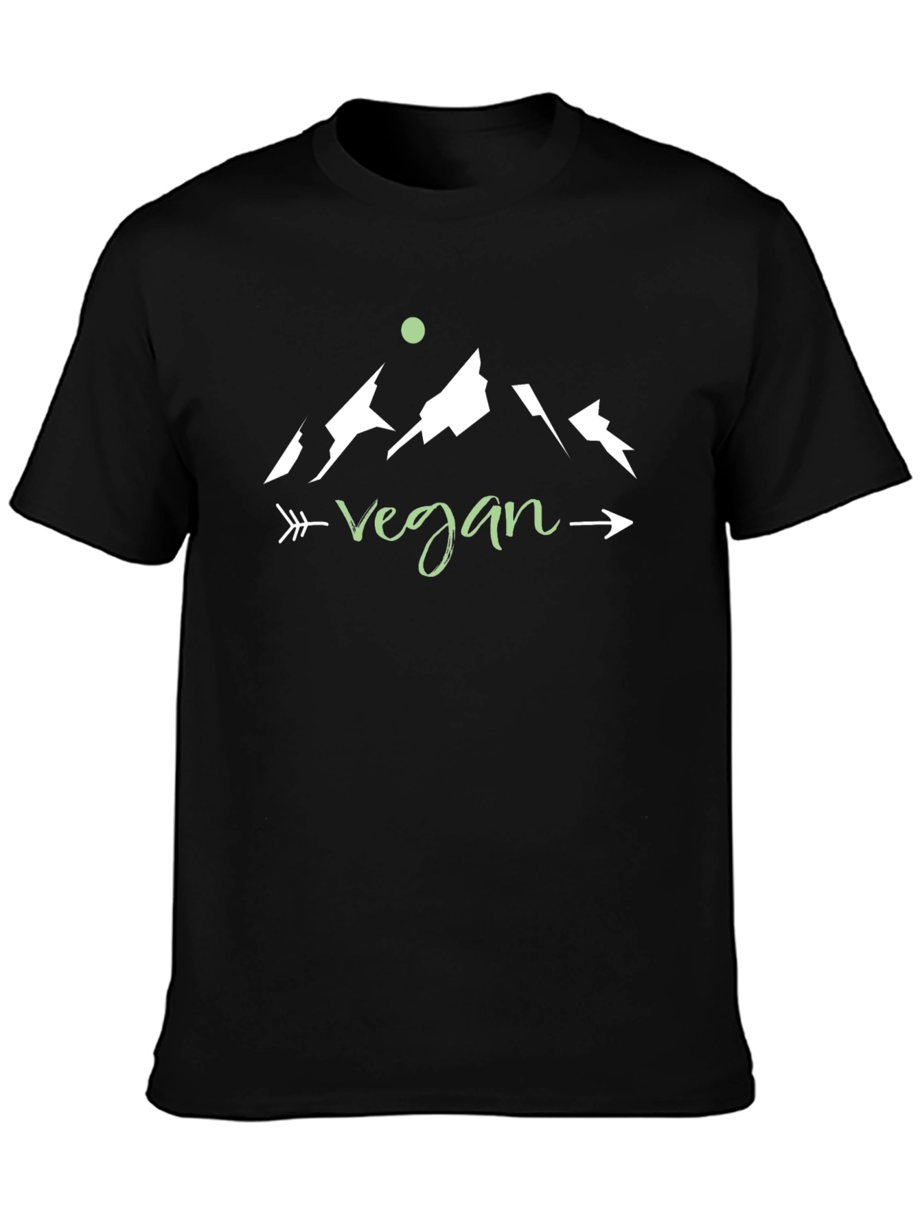 Vegan Mountain Arrow T-Shirt - Black
