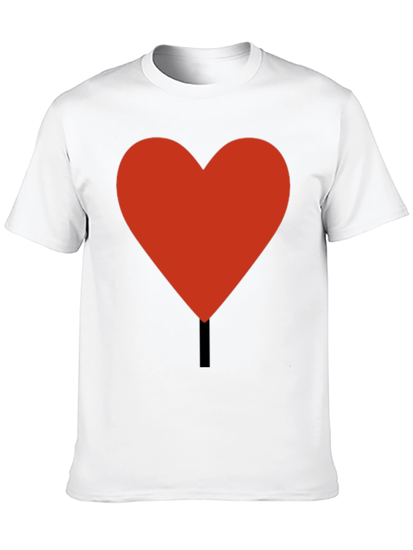 Heart Graphic Tee - Casual Black T-Shirt
