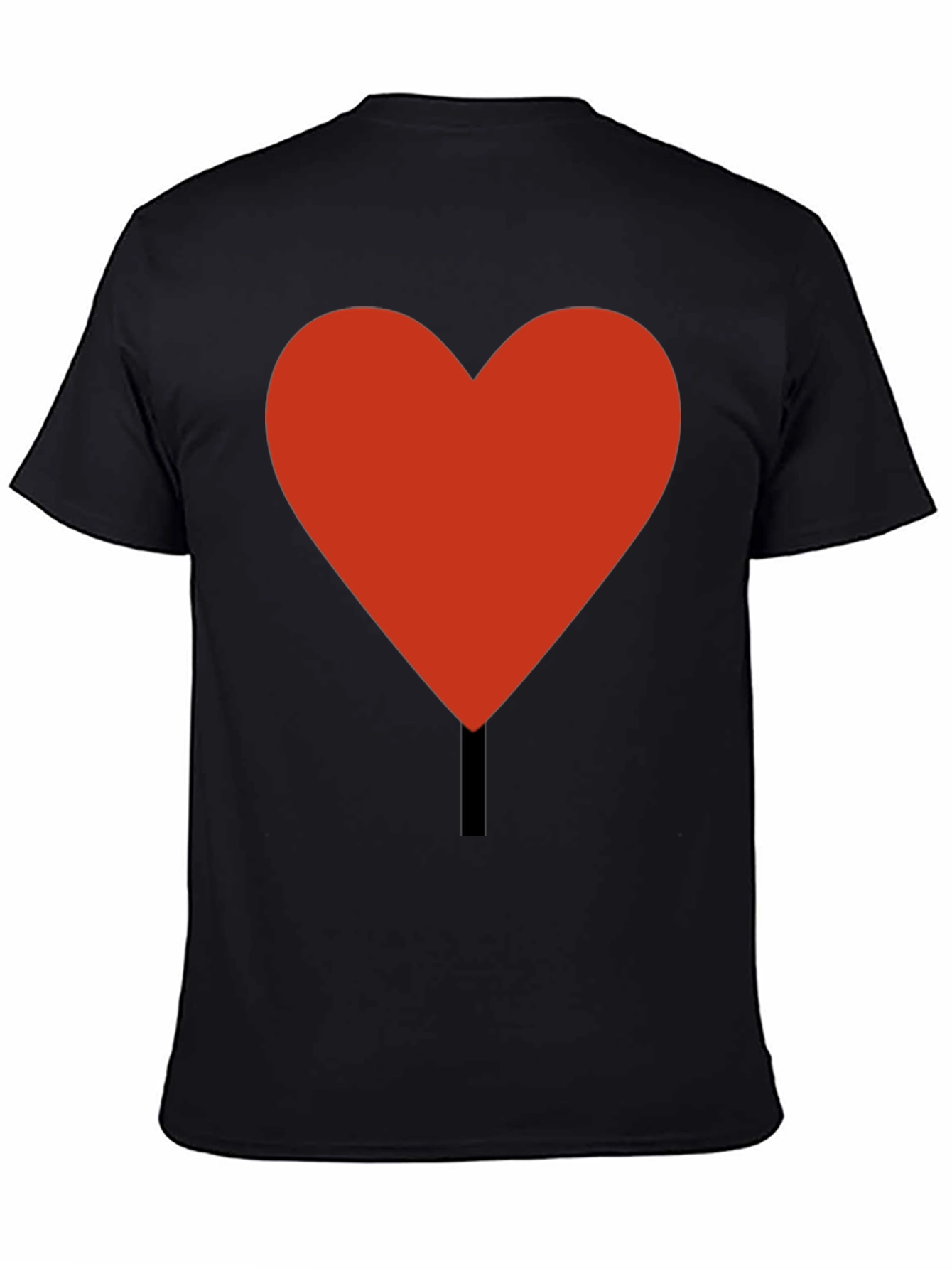 Heart Graphic Tee - Casual Black T-Shirt