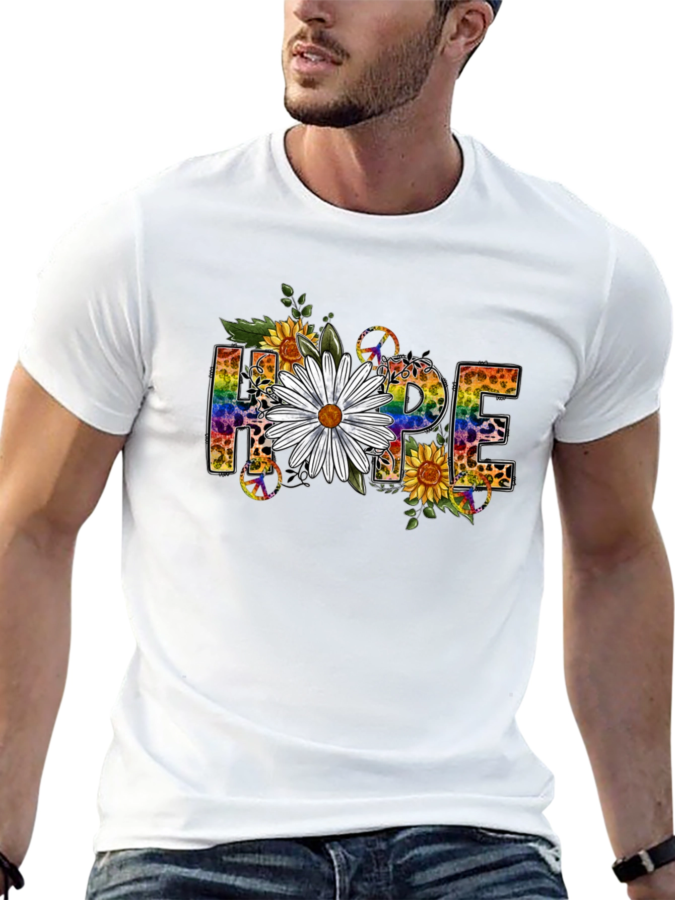 Hope Floral Graphic Tee - Black T-Shirt