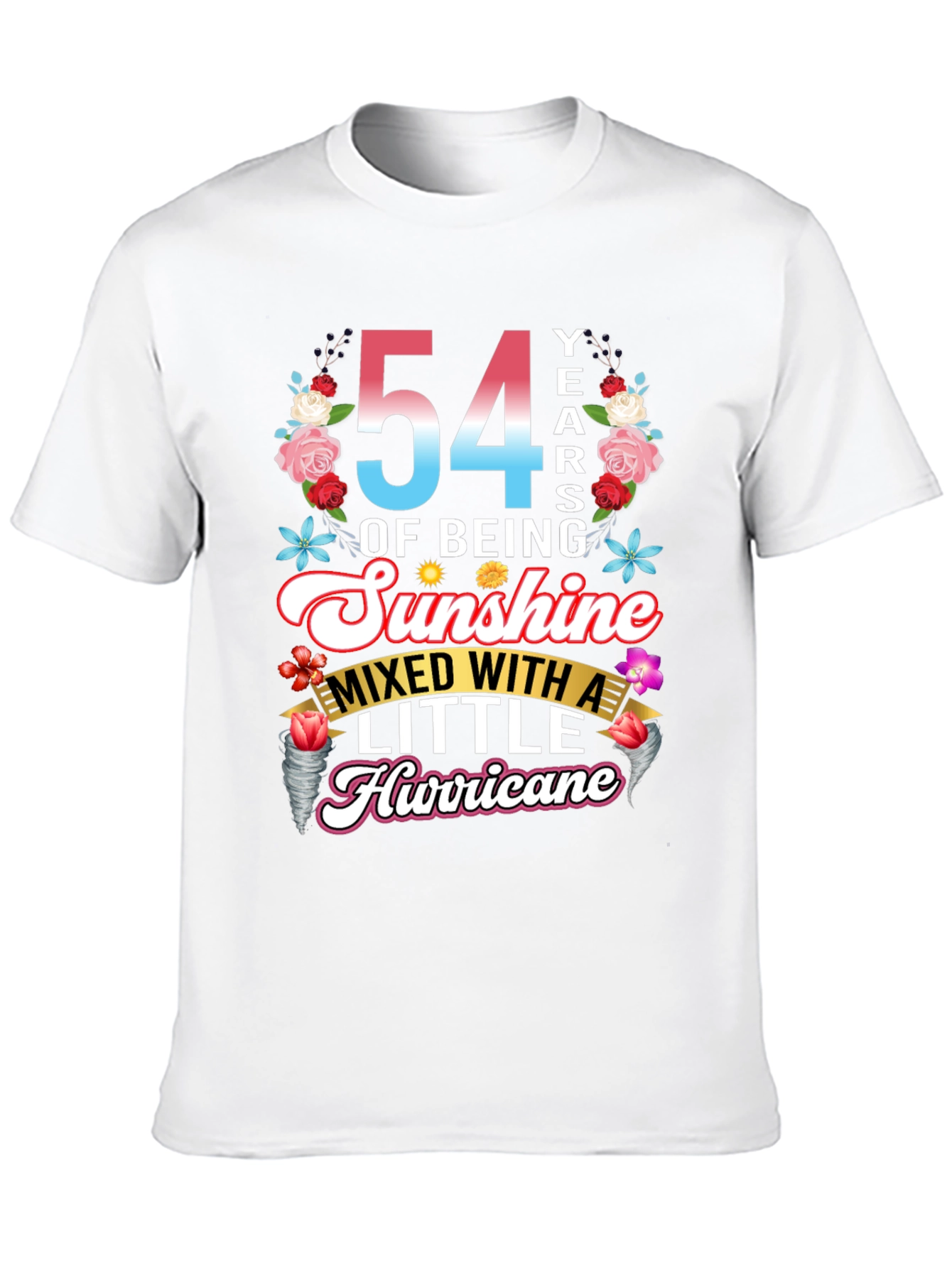 54 Years of Sunshine Mixed with Hurricane T-Shirt