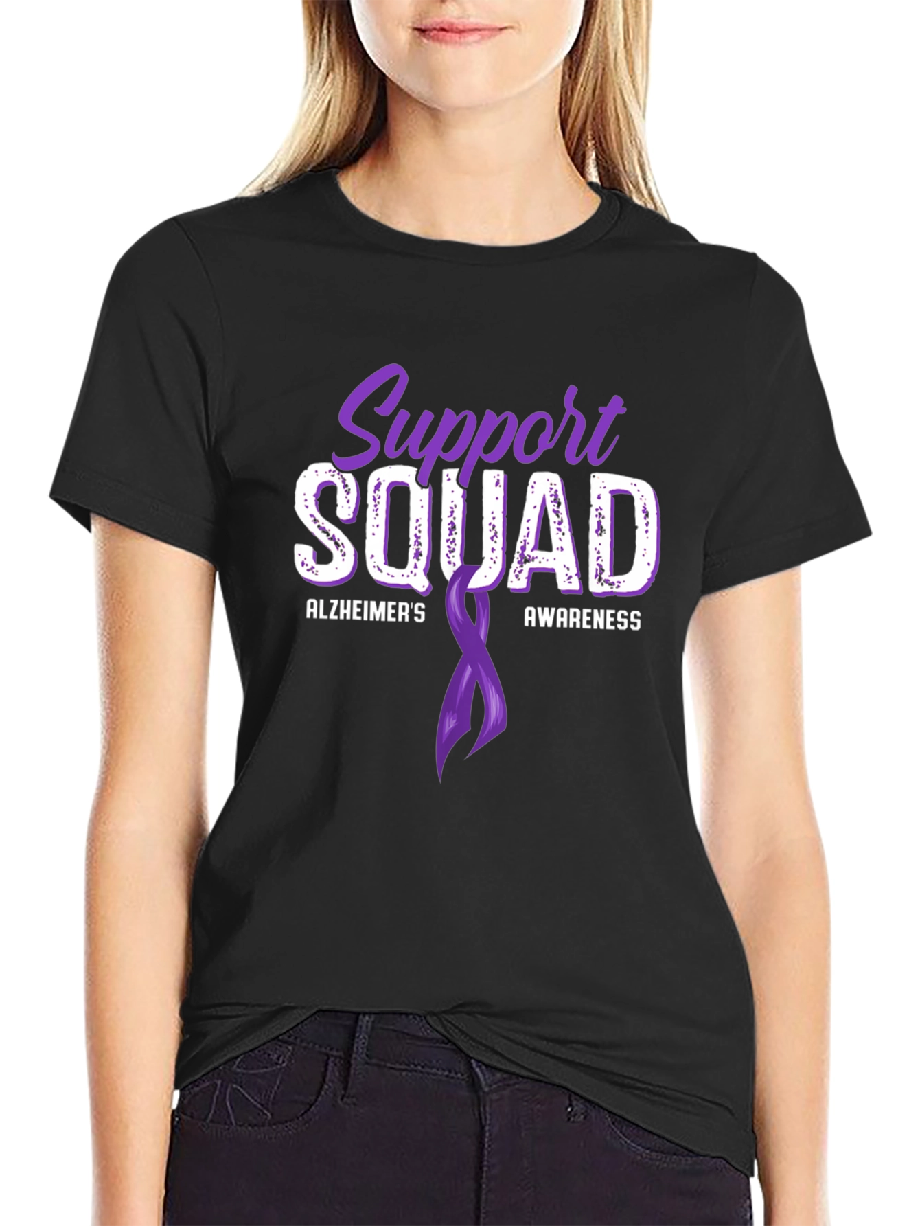 Alzheimers Awareness Support Squad Graphic Tee