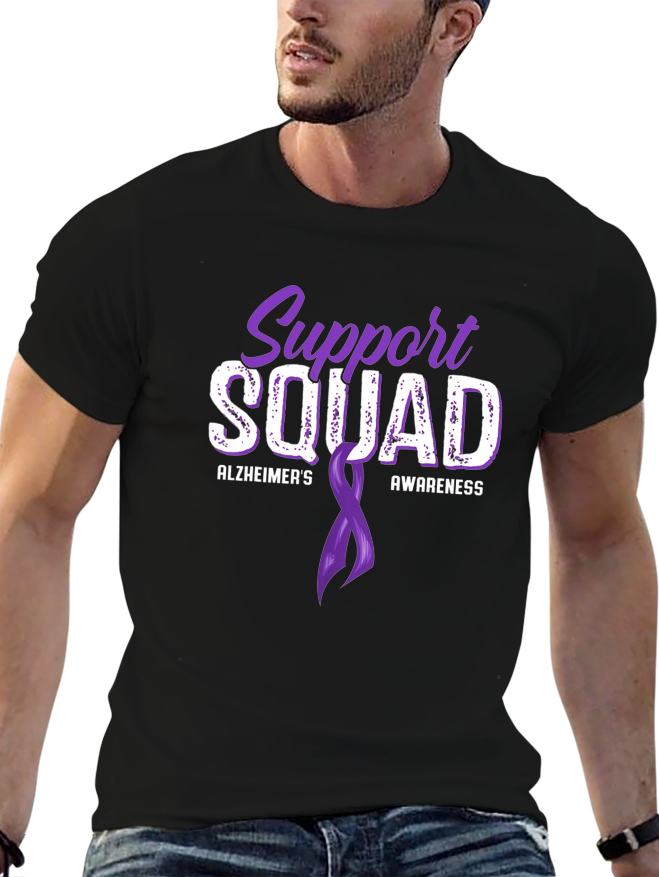 Alzheimers Awareness Support Squad Graphic Tee