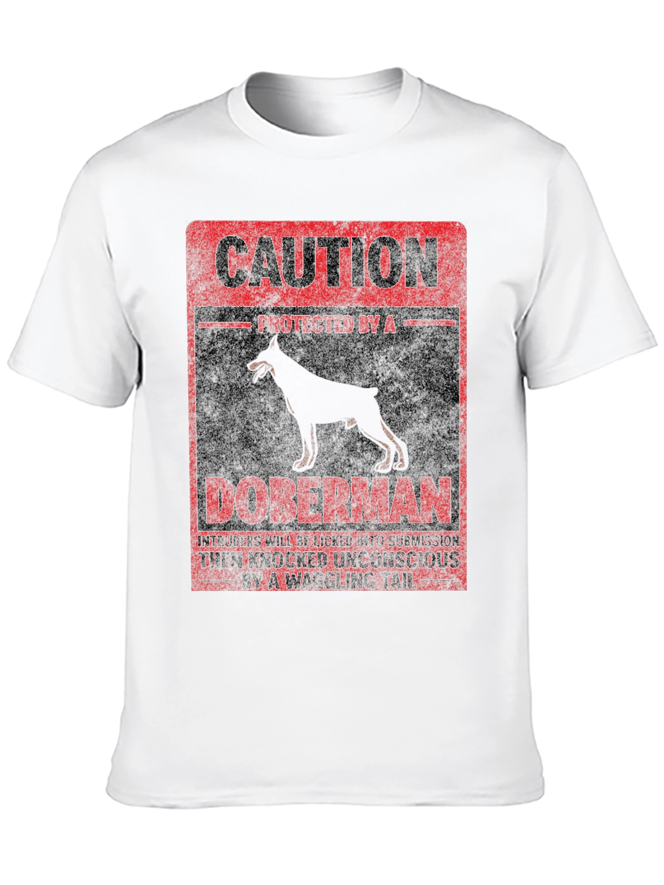 Caution Doberman Protected T-Shirt