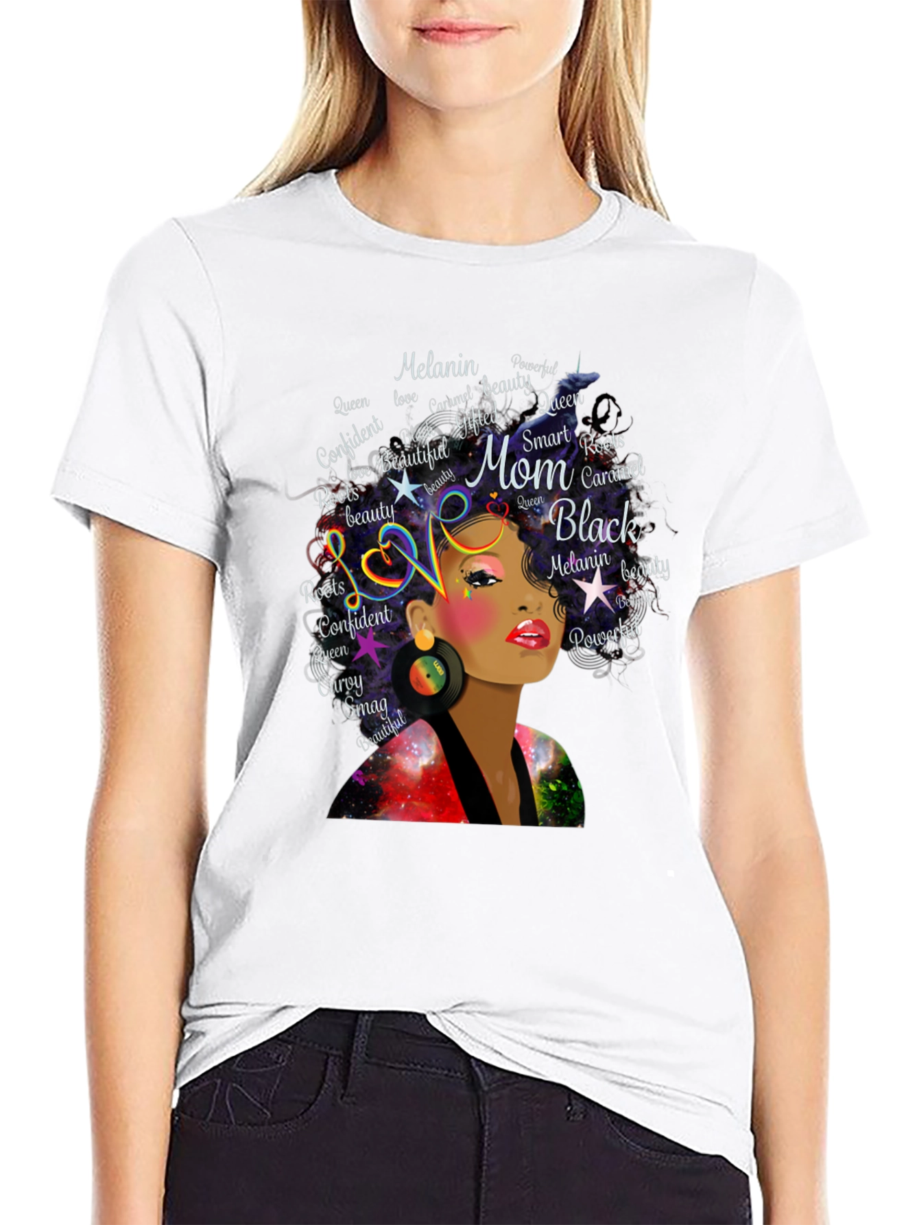 Black Queen Melanin Mom Graphic T-Shirt