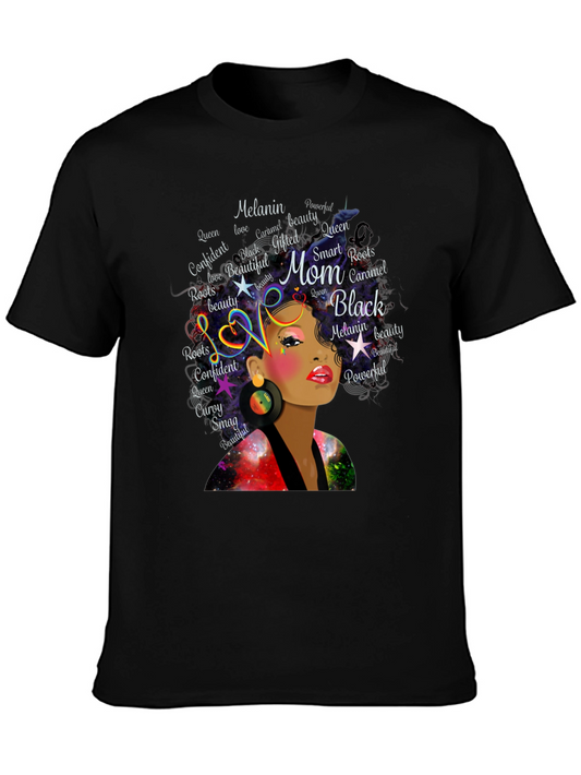 Black Queen Melanin Mom Graphic T-Shirt