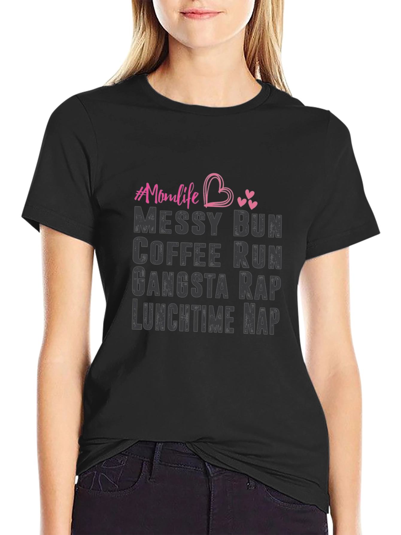 Mom Life Messy Bun T-Shirt