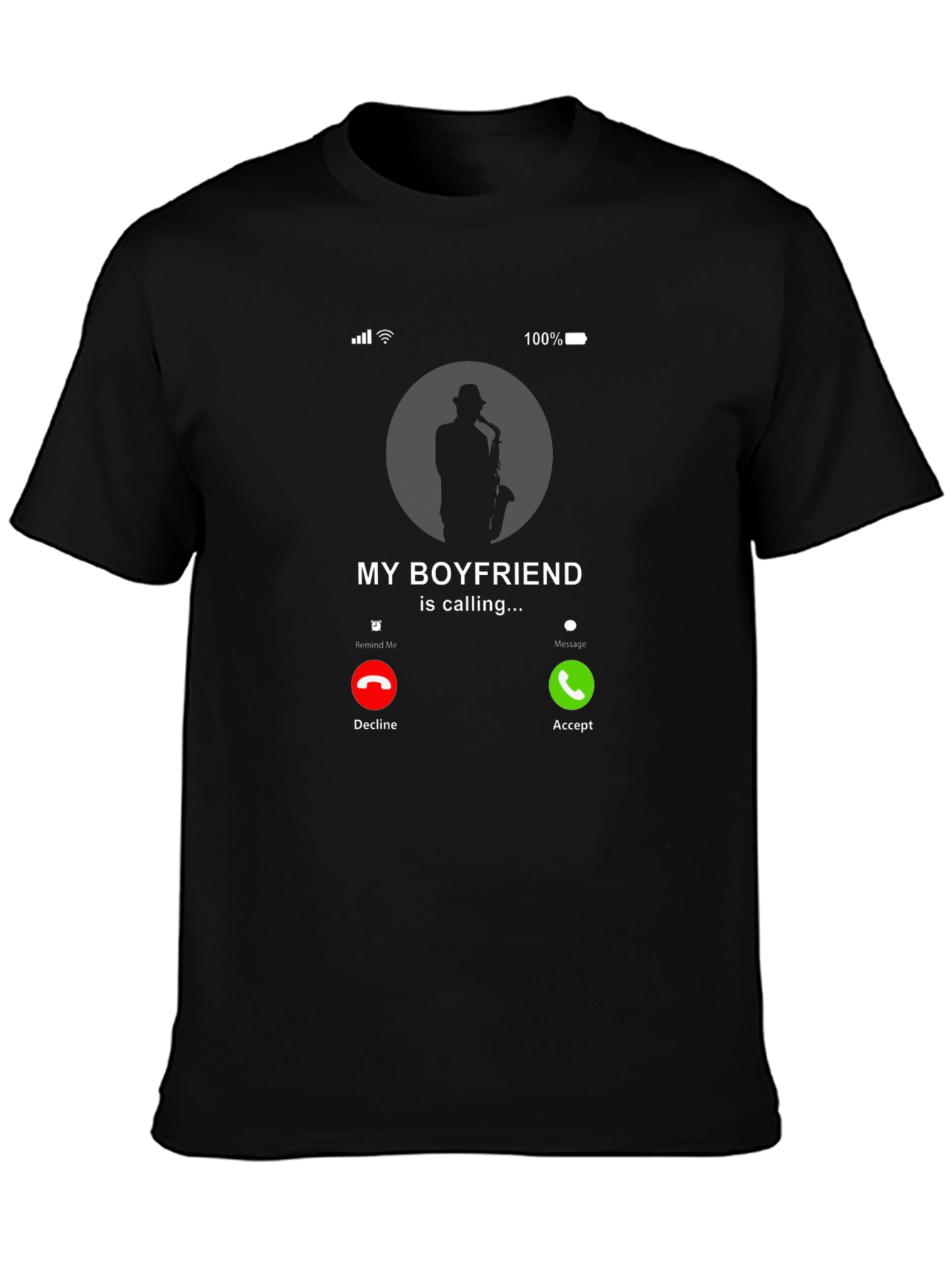 Saxophone Boyfriend Calling T-Shirt