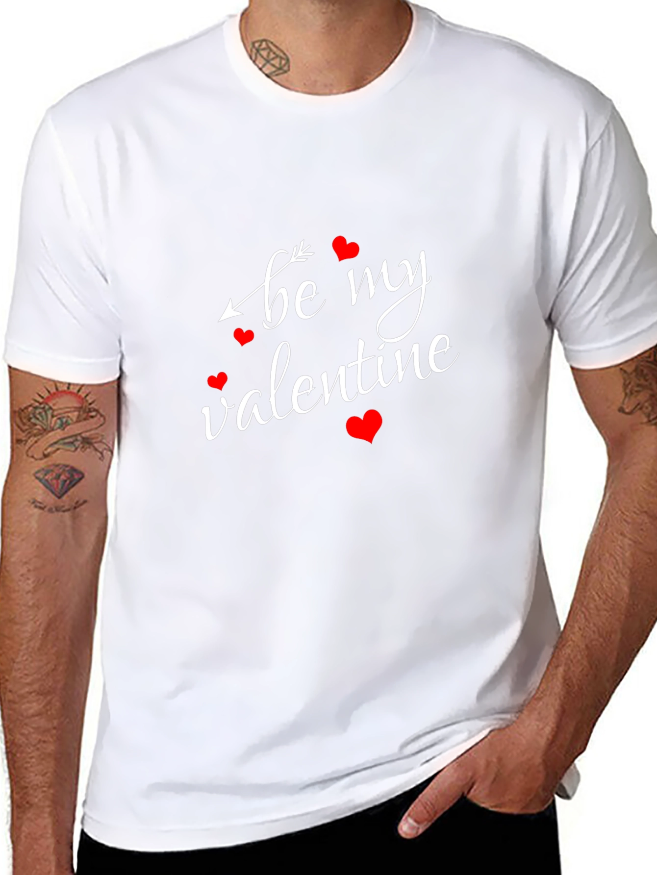 Be My Valentine T-Shirt - Mens Black Graphic Tee