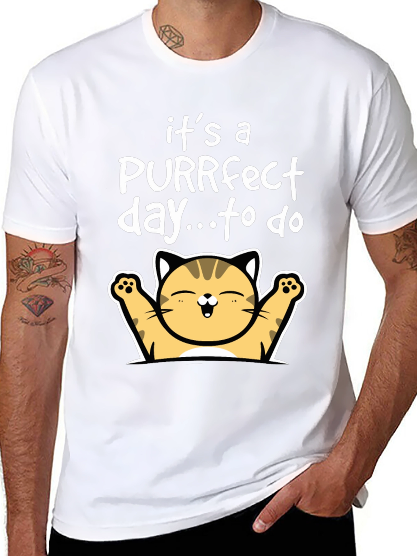 Purrfect Day Cat T-Shirt - Cute Kitten Tee