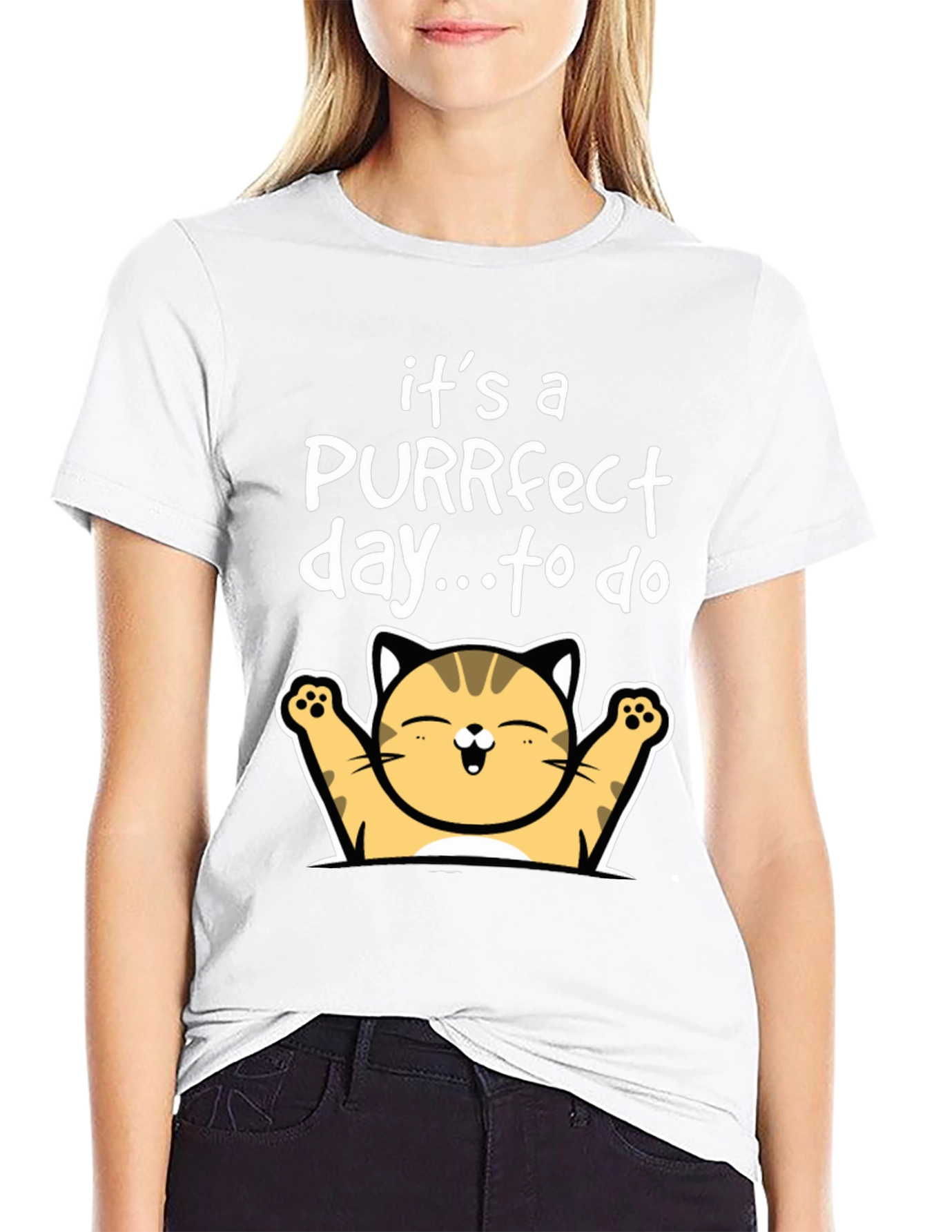 Purrfect Day Cat T-Shirt - Cute Kitten Tee