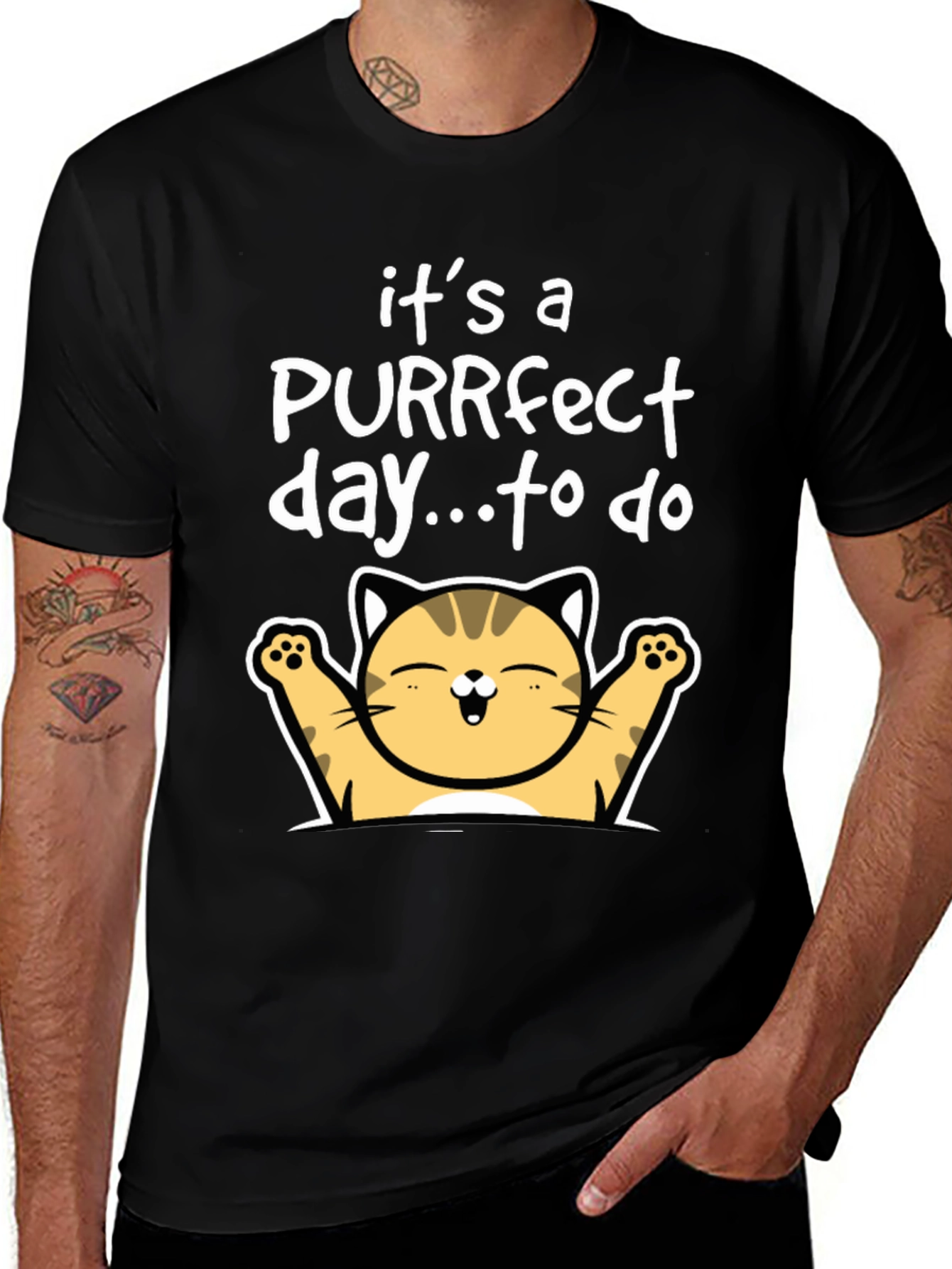Purrfect Day Cat T-Shirt - Cute Kitten Tee