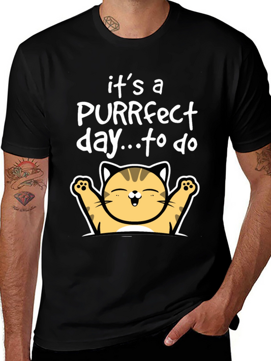 Purrfect Day Cat T-Shirt - Cute Kitten Tee