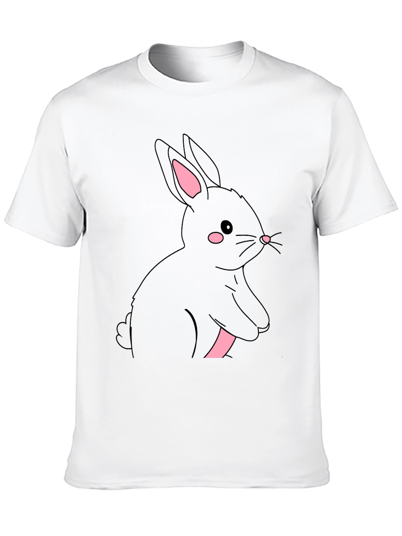 Black Rabbit Graphic Tee - Cute & Stylish
