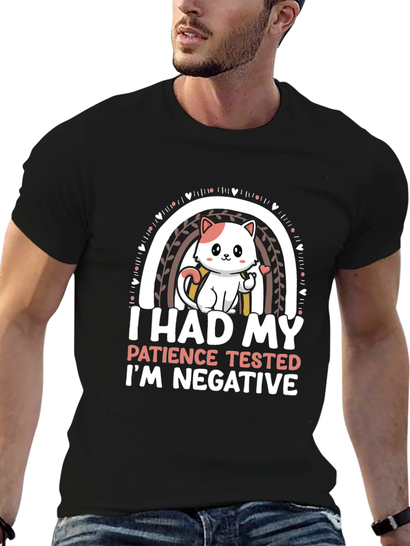 Funny Cat Patience Negative T-Shirt