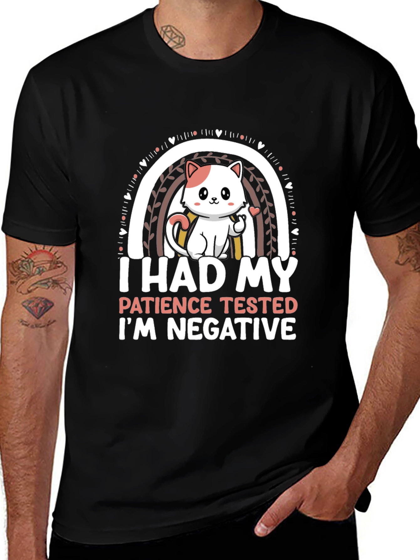 Funny Cat Patience Negative T-Shirt