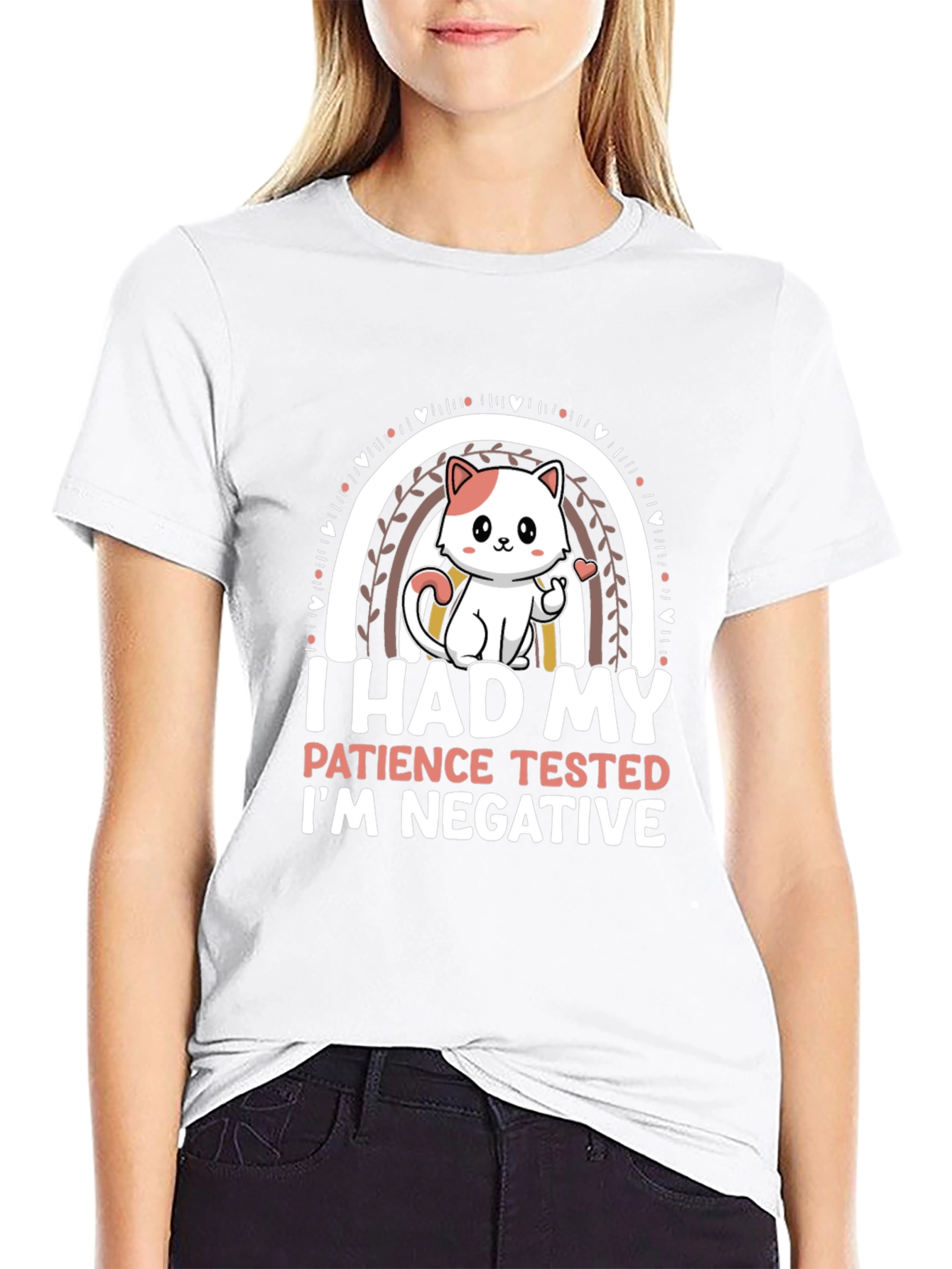 Funny Cat Patience Negative T-Shirt
