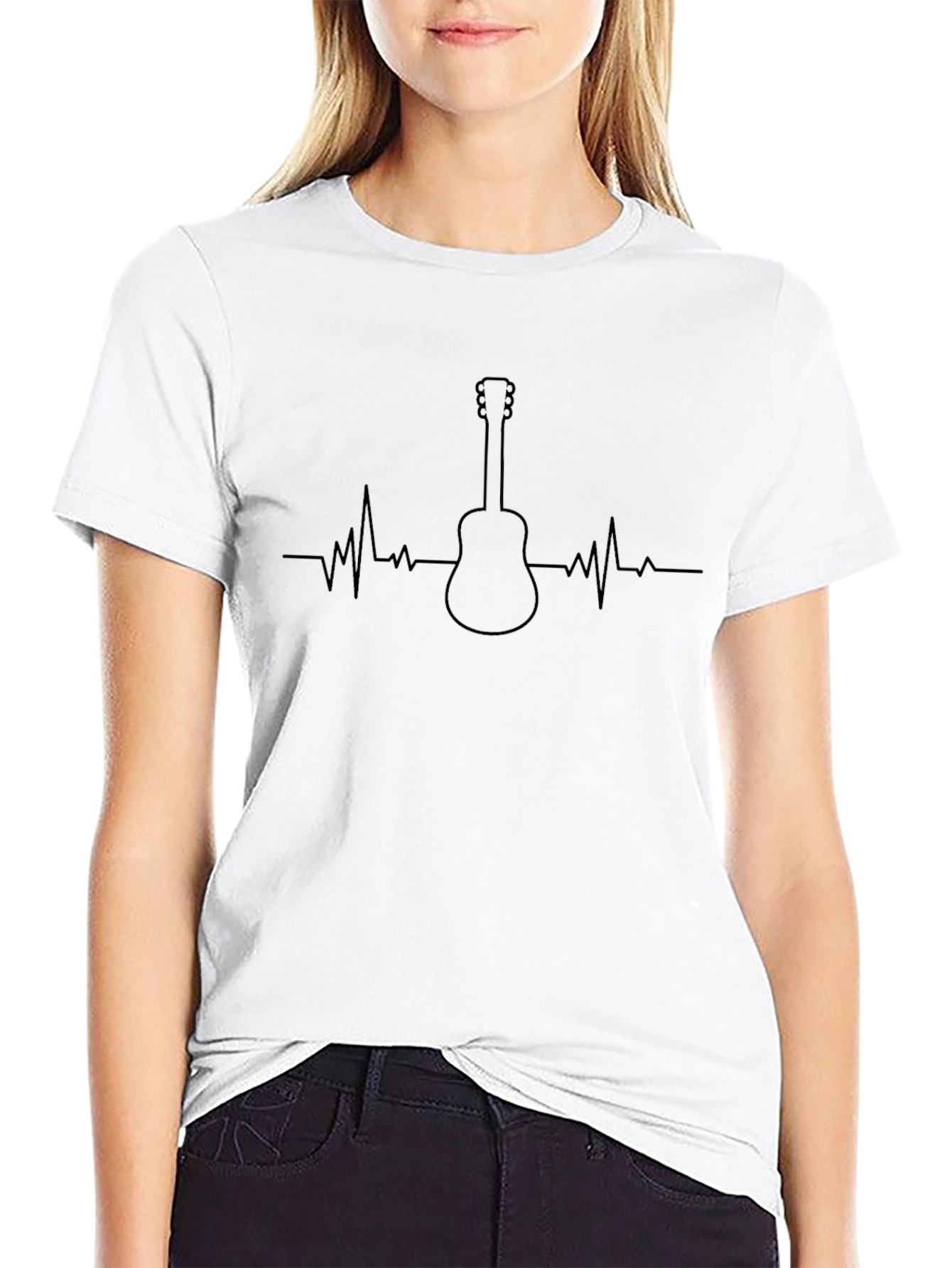 Guitar Heartbeat T-Shirt - Music Lover Tee