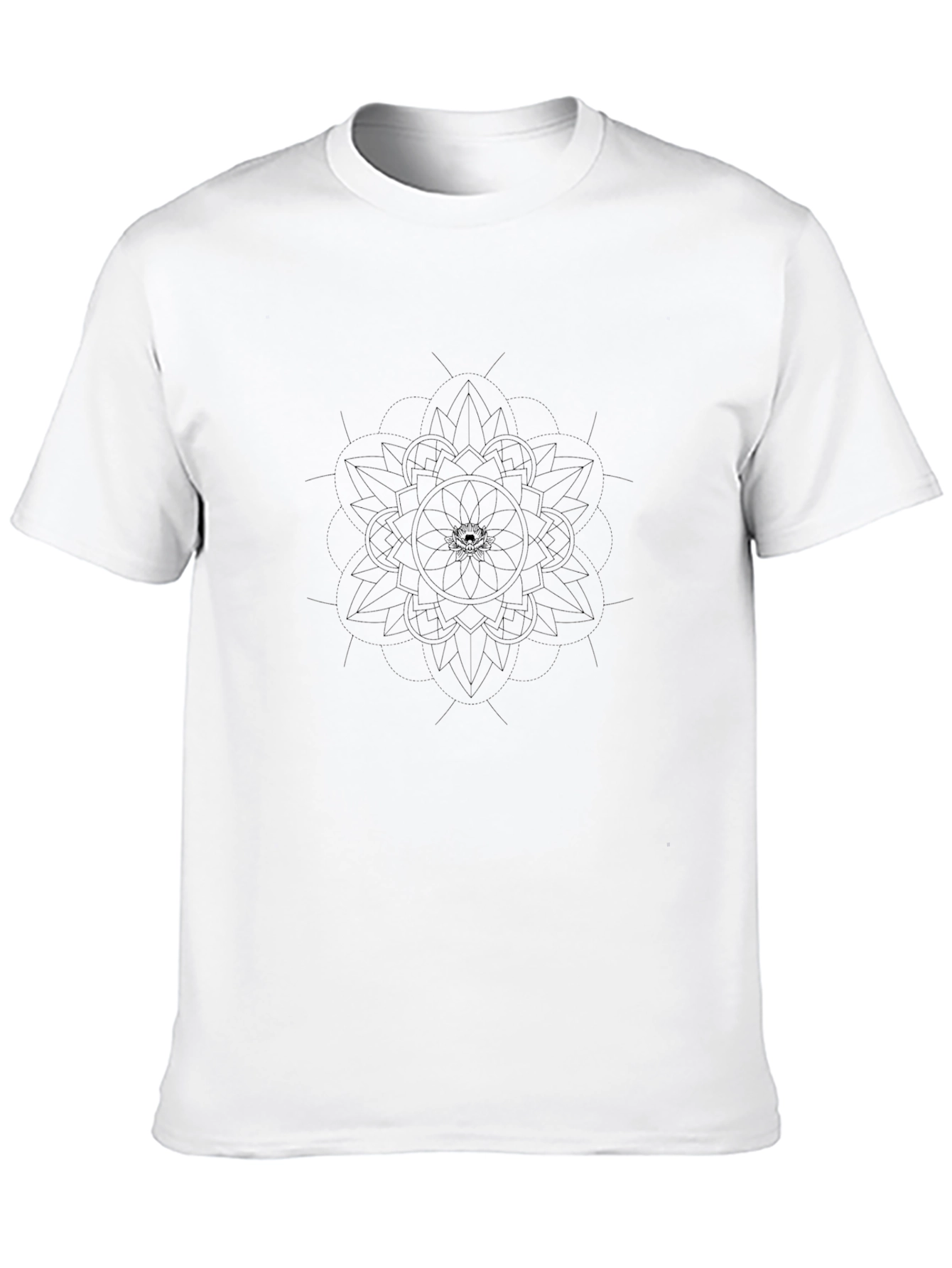 Mens Black Mandala Graphic Tee