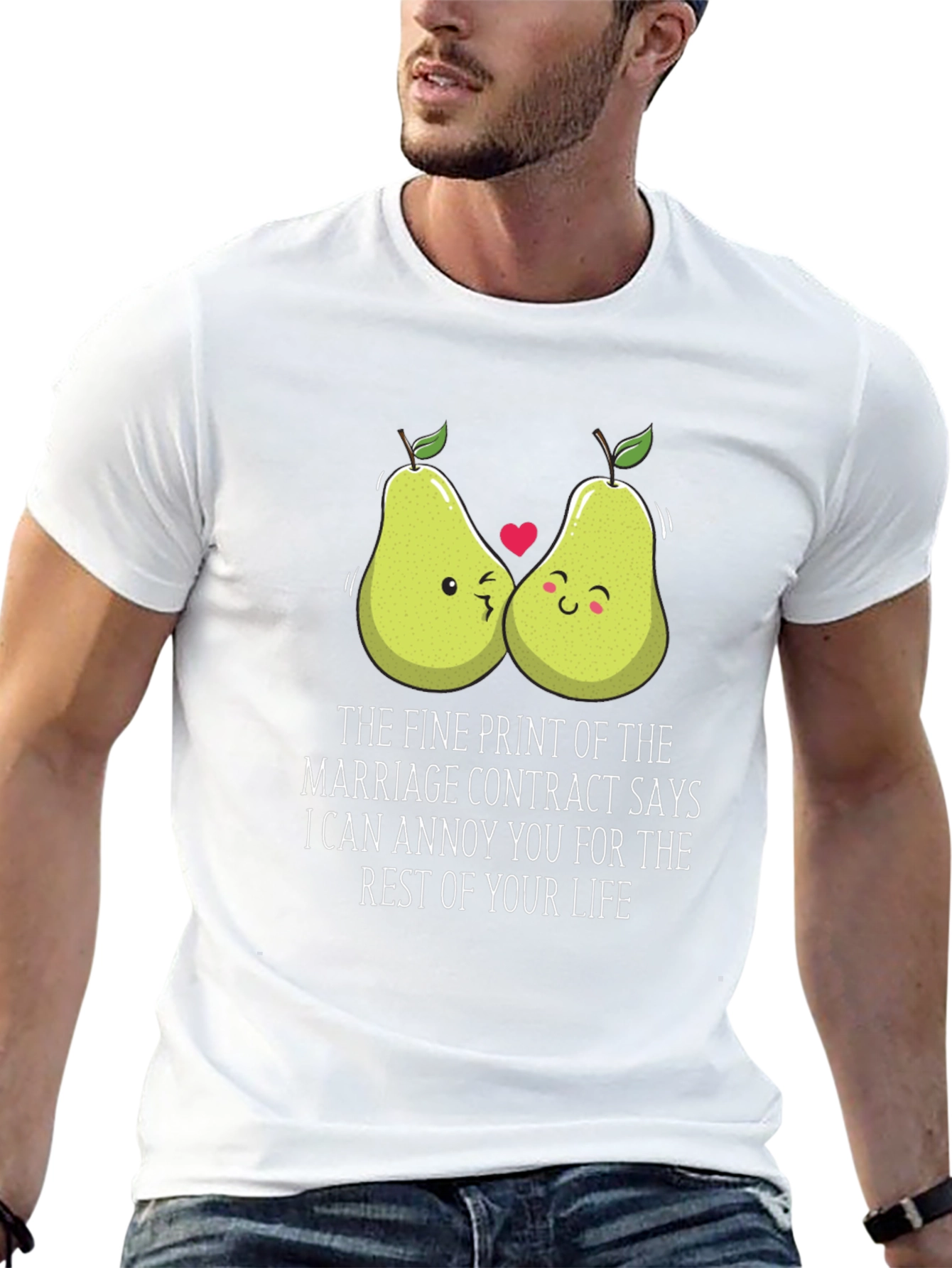 Annoy You For Life Pear Matching Couple T-Shirt