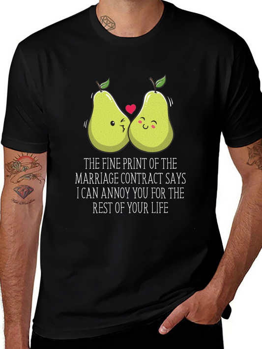 Annoy You For Life Pear Matching Couple T-Shirt