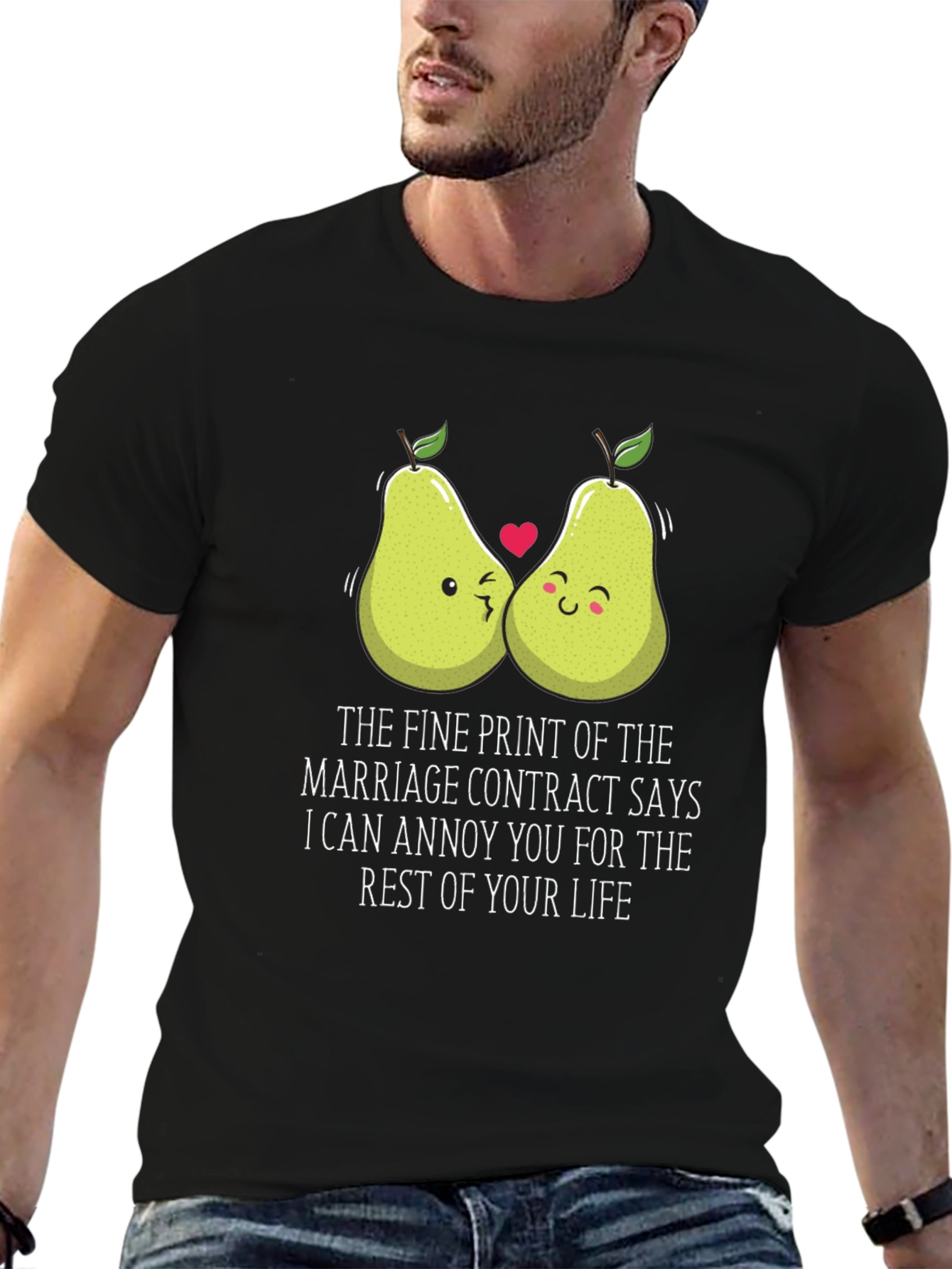 Annoy You For Life Pear Matching Couple T-Shirt