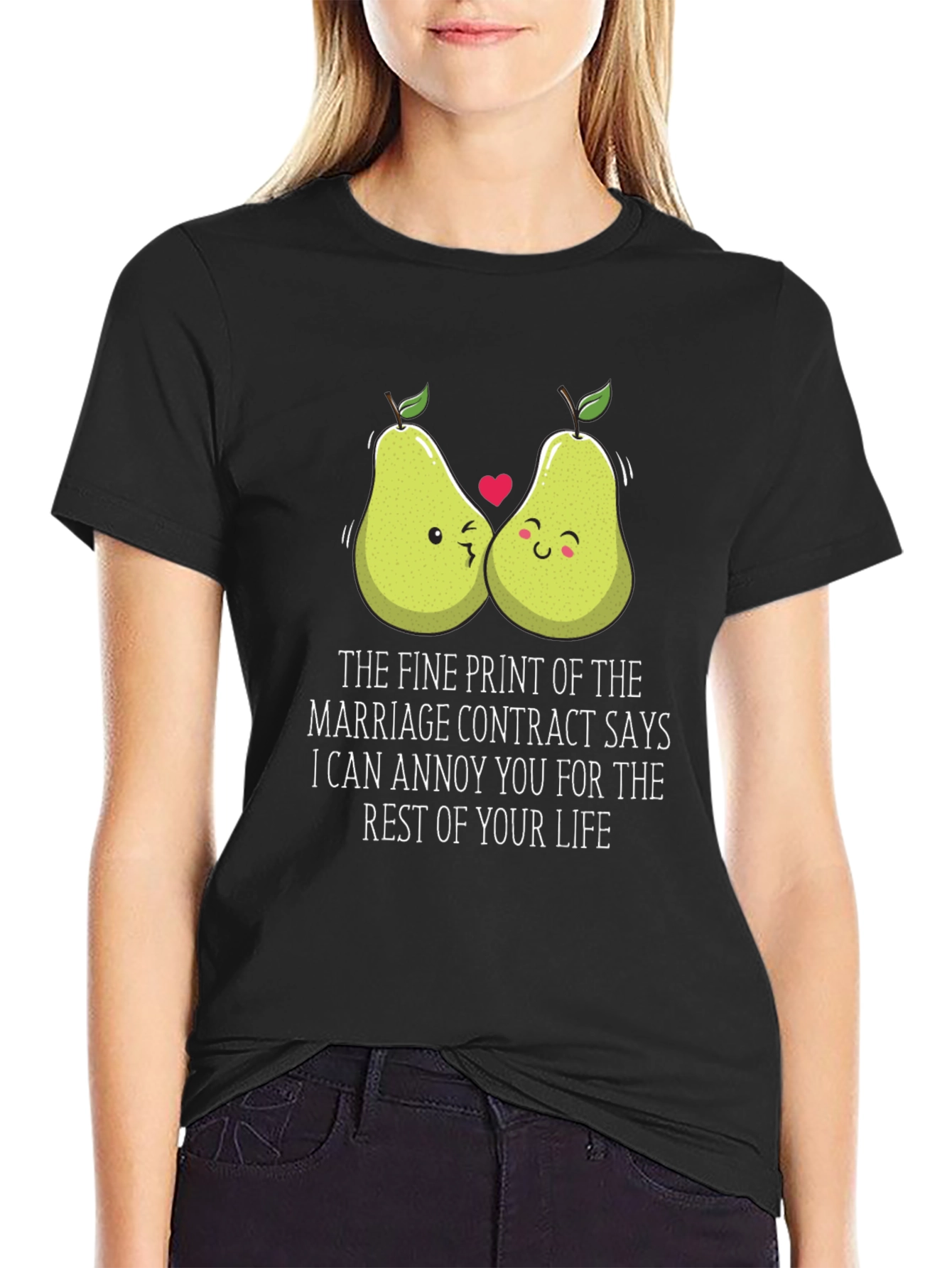 Annoy You For Life Pear Matching Couple T-Shirt